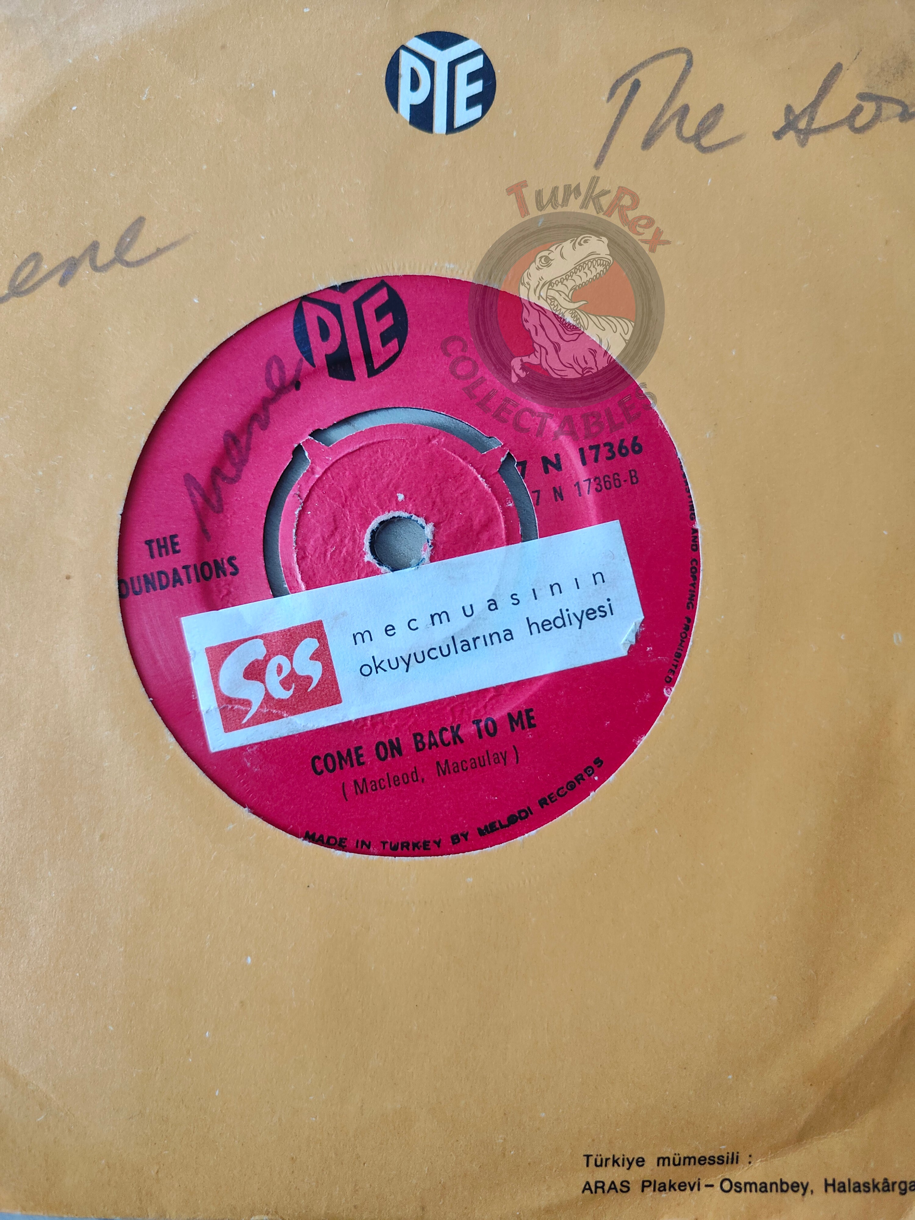 The Foundations – Baby, Now That I've Found You 7" Turkish Pressing Vinyl Turkey Edition 2
