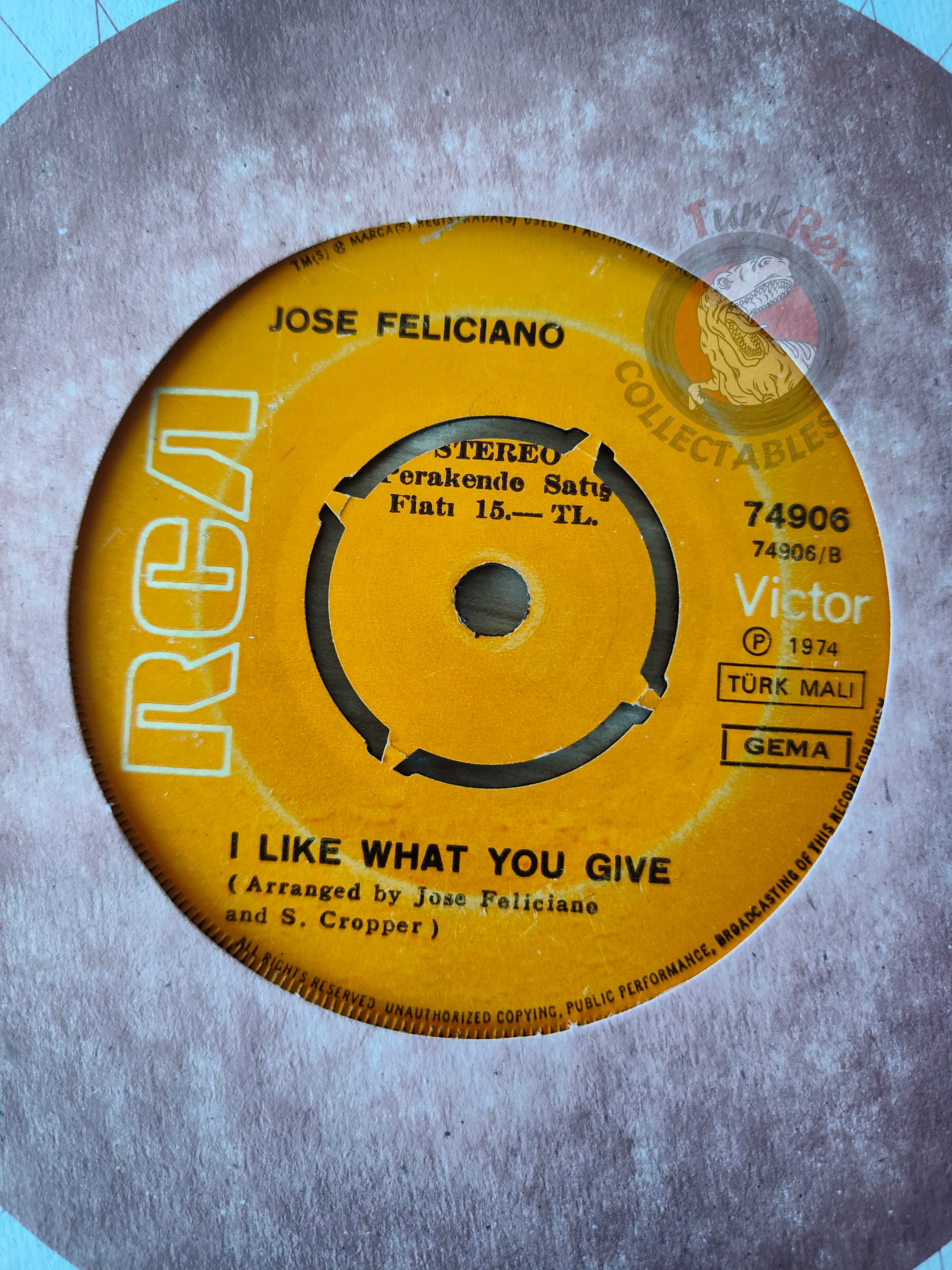 José Feliciano – The Gypsy 7" Turkish Pressing Vinyl Turkey Edition