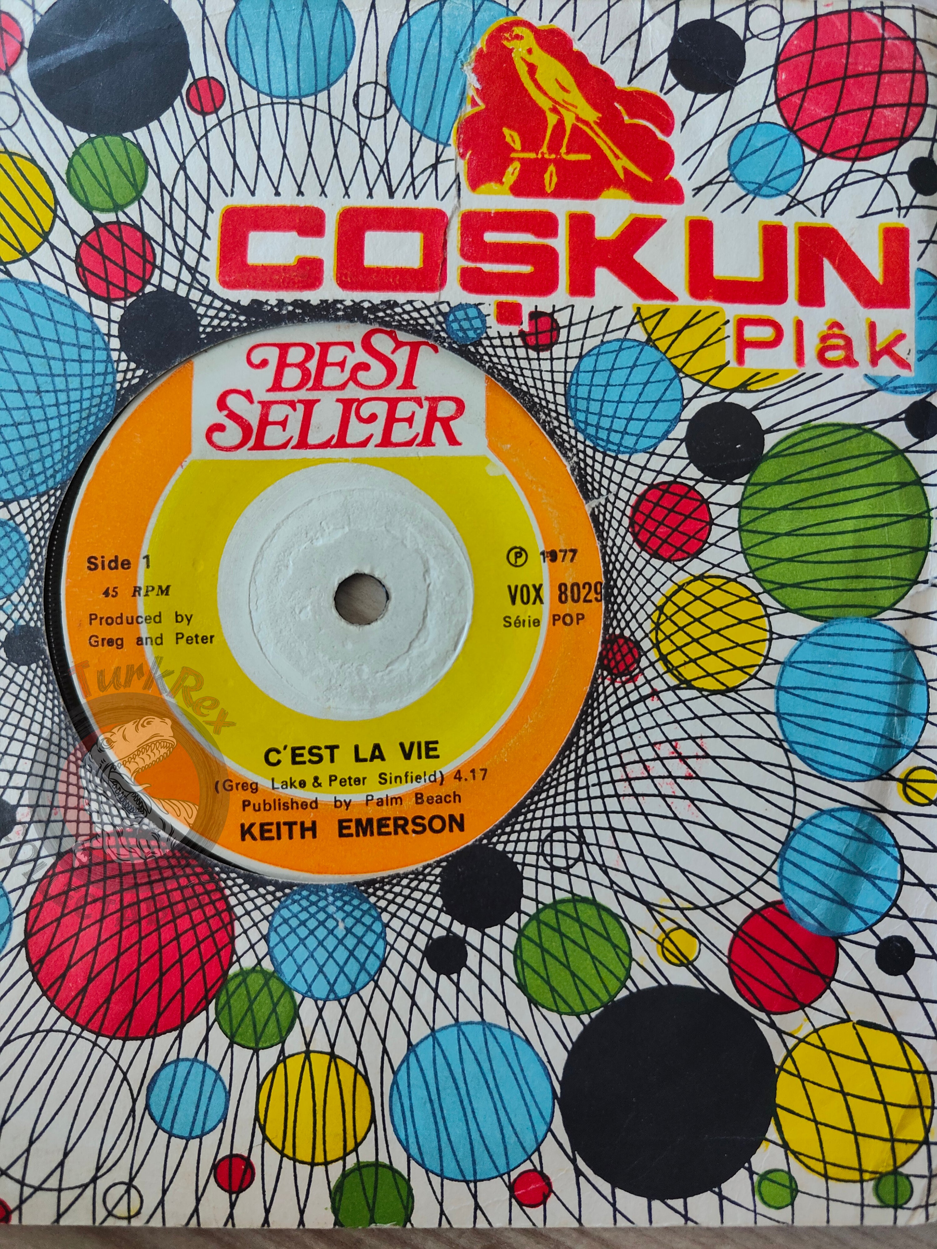 Keith Emerson – C'est La Vie 7" Turkish Pressing Vinyl Turkey Edition Lake Palmer 2