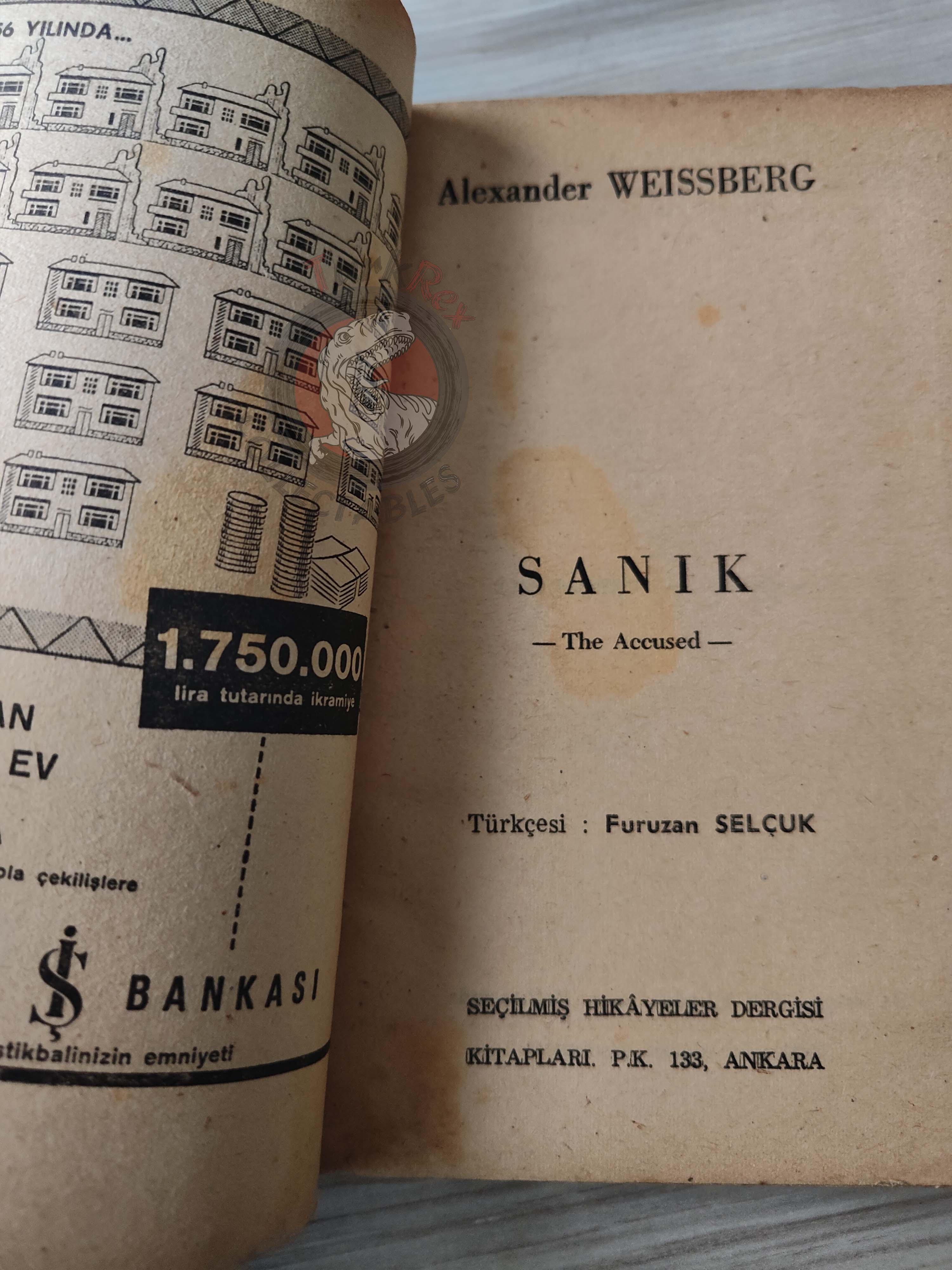 Alexander Weissberg – The Accused 1956 1st Turkish Book Turkey