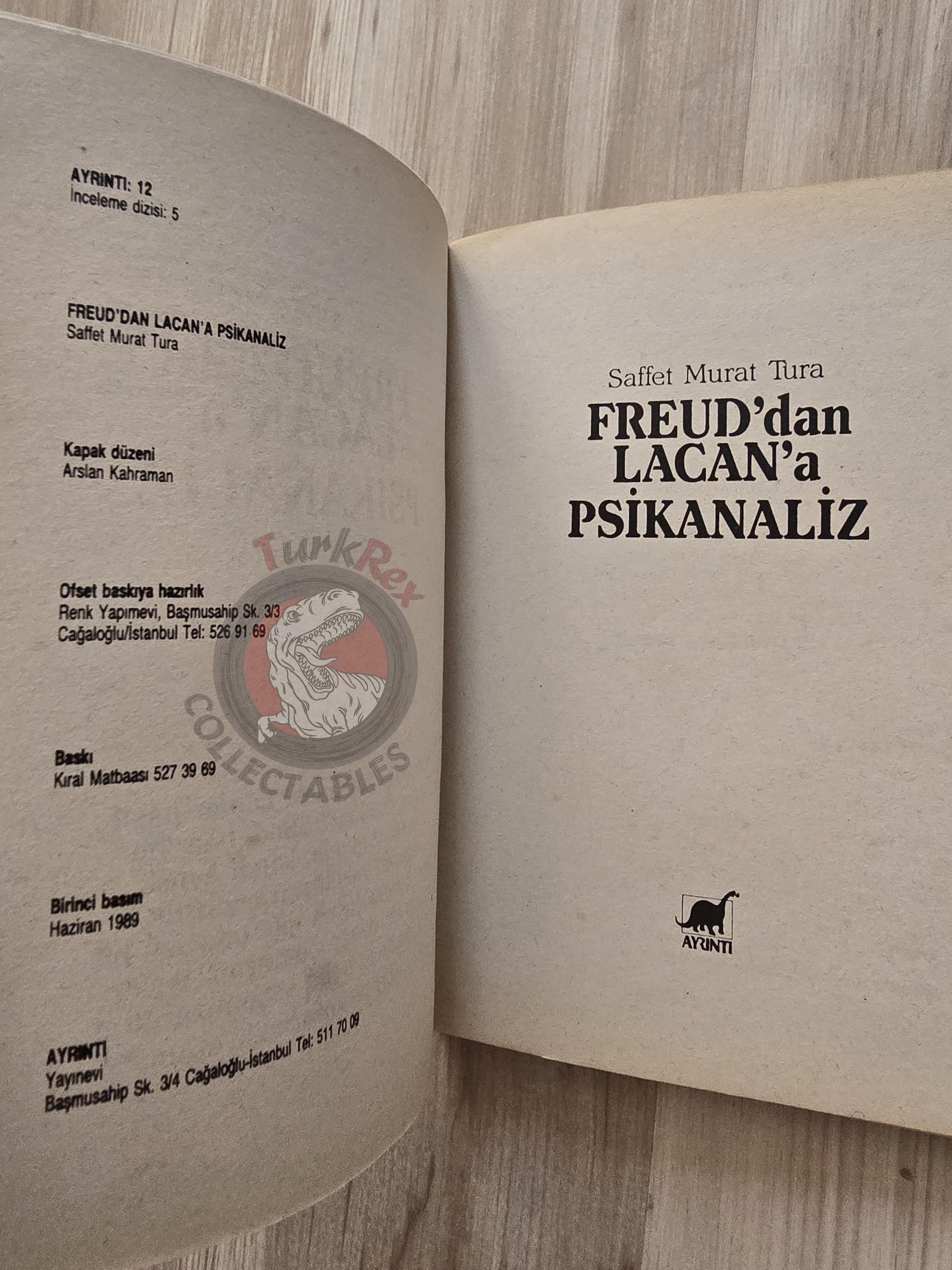 Psychoanalysis from Freud to Lacan 1989 Turkish Book Turkey