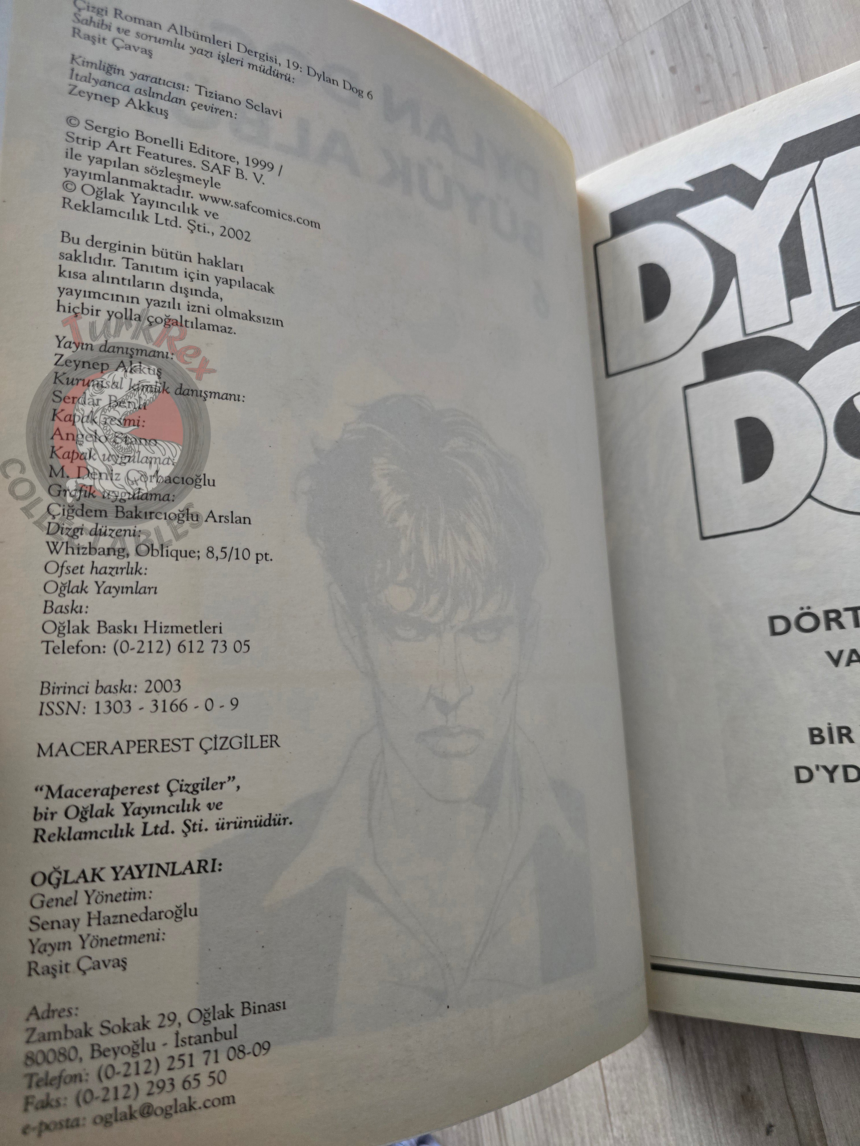 Dylan Dog Gigante #6 2003 Turkish Comic Turkey Il masticatore di sudari