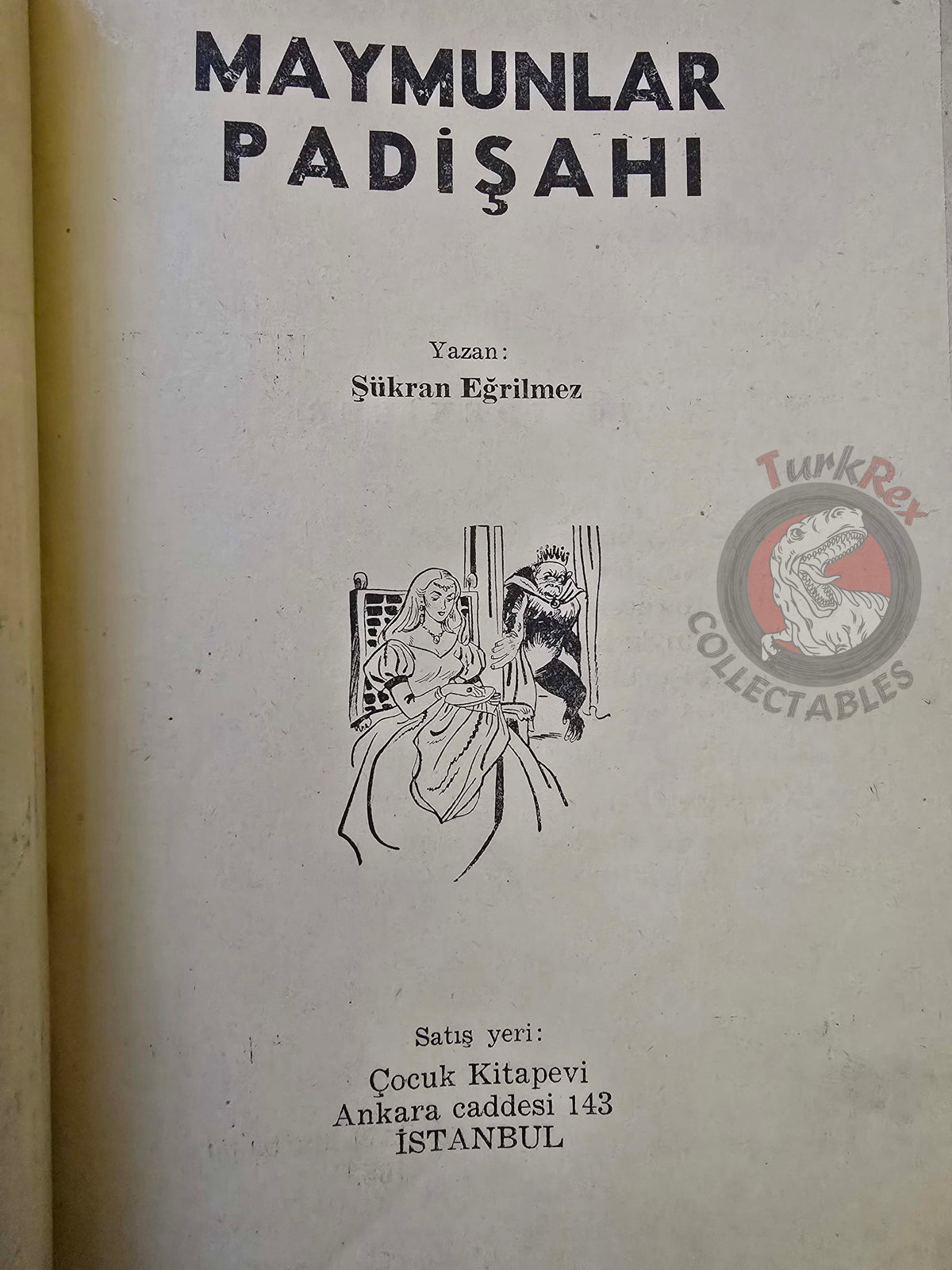 Şükran Eğrilmez – The King of Monkeys 1952 Turkish Book Turkey Illustrated