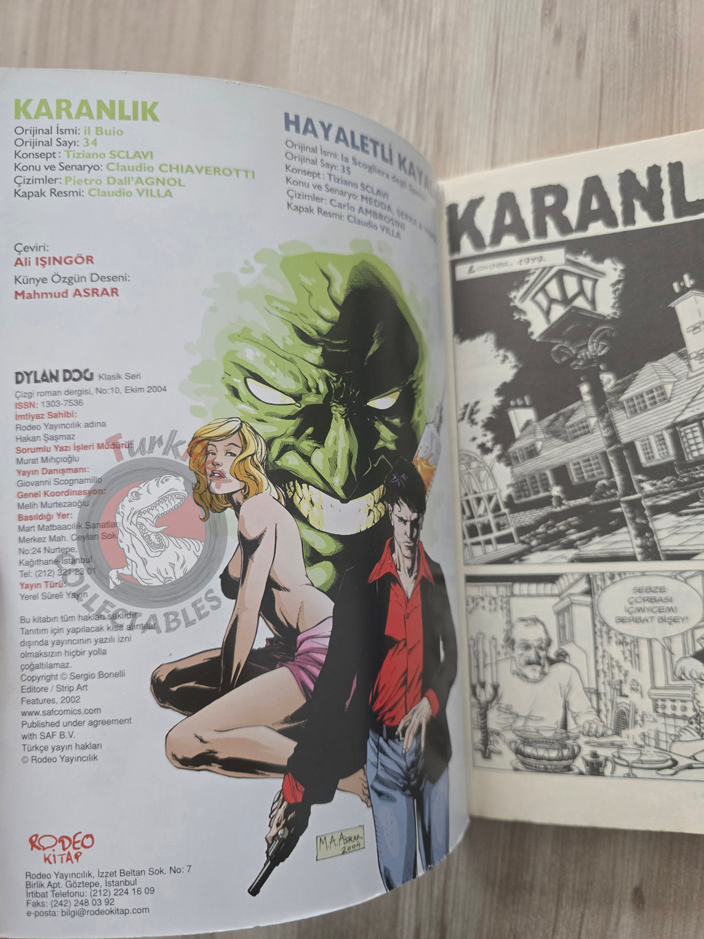 Dylan Dog #10 2004 Turkish Comic Turkey Dopo mezzanotte #34 #35