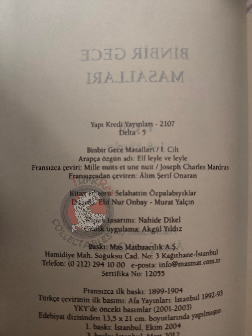 One Thousand and One Nights 2012 HC Turkish Book Turkey 1001 Nights