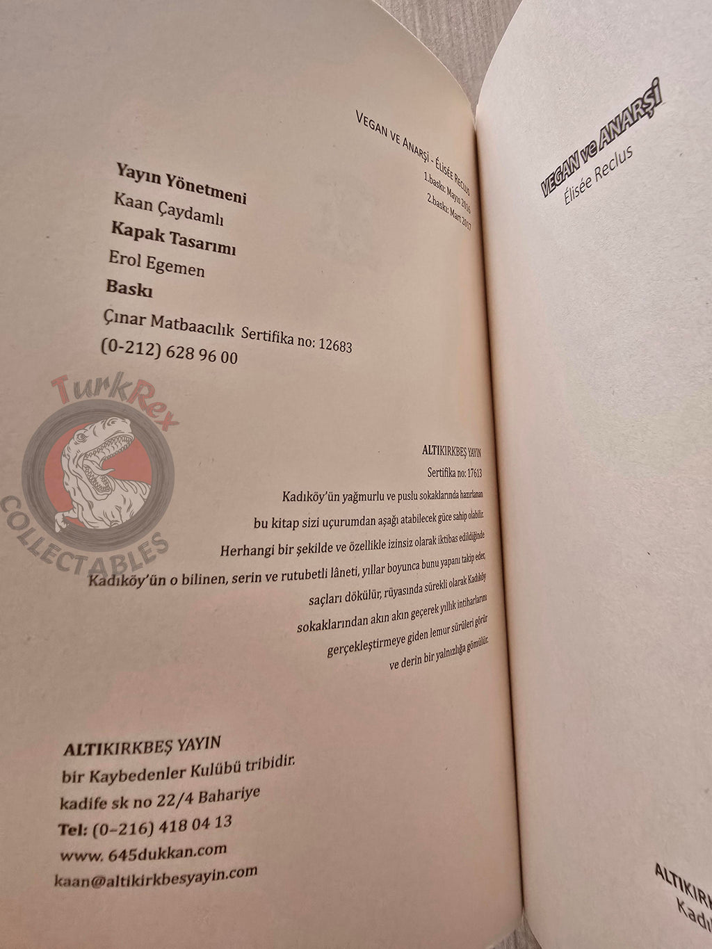 Élisée Reclus – On Anarchy and Vegetarianism 2017 Turkish Book Turkey