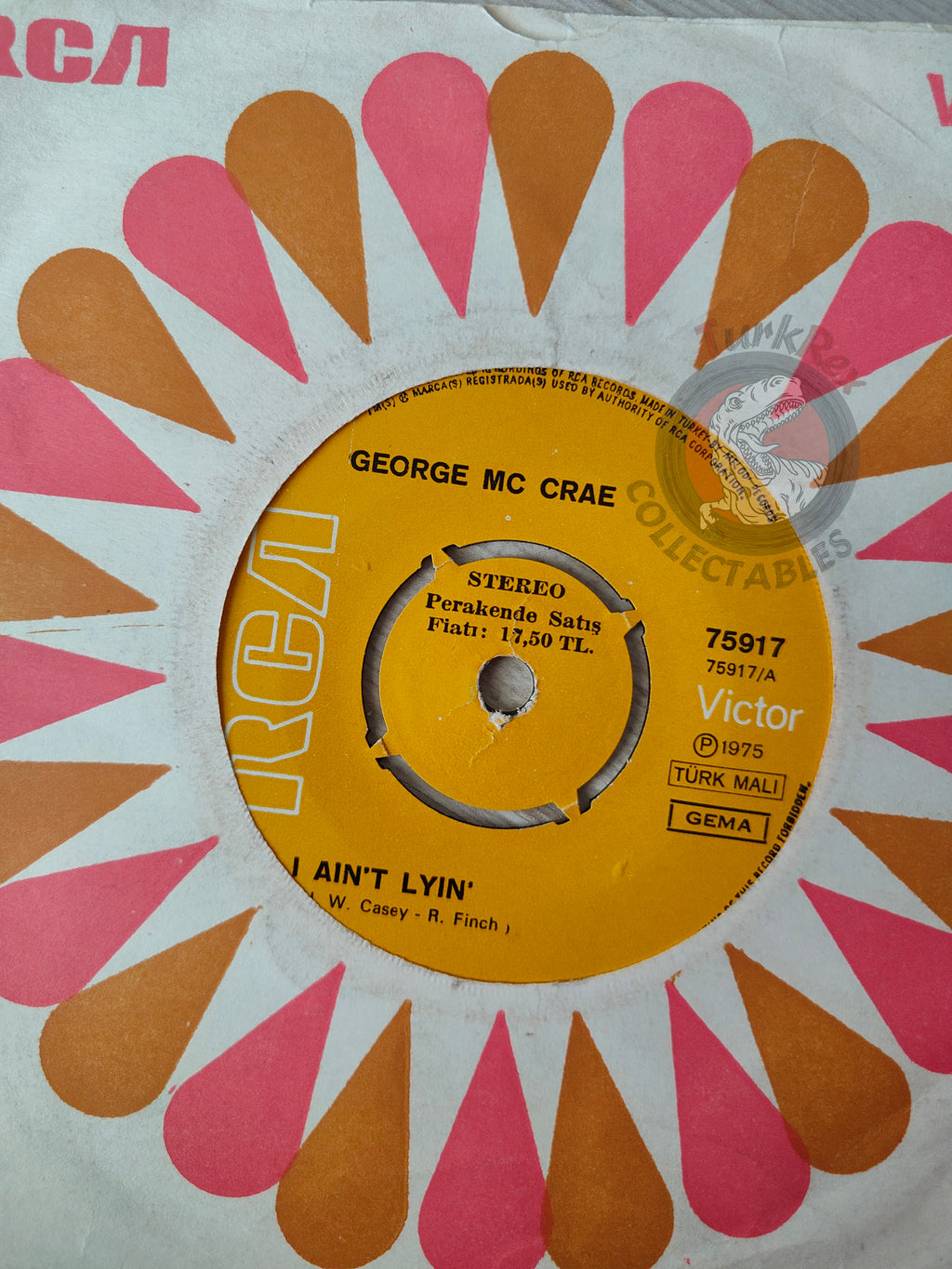 George McCrae – It's Been So Long 7" Turkish Pressing Vinyl Turkey Edition