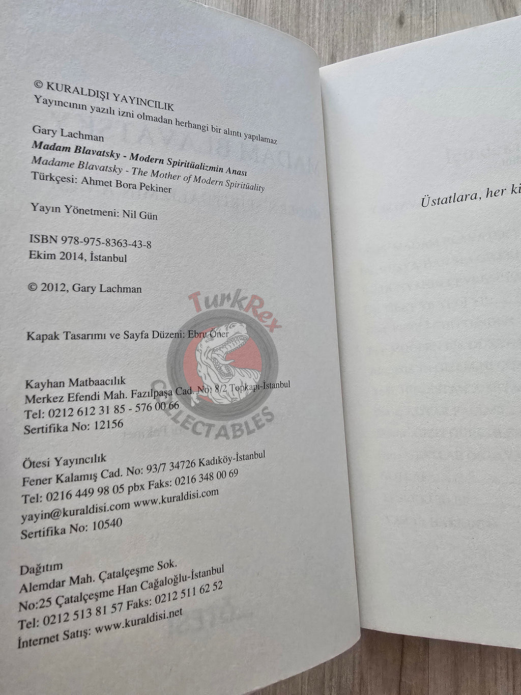 Gary Lachman – Madame Blavatsky: The Mother of Modern Spirituality 2014 Turkish Book Turkey