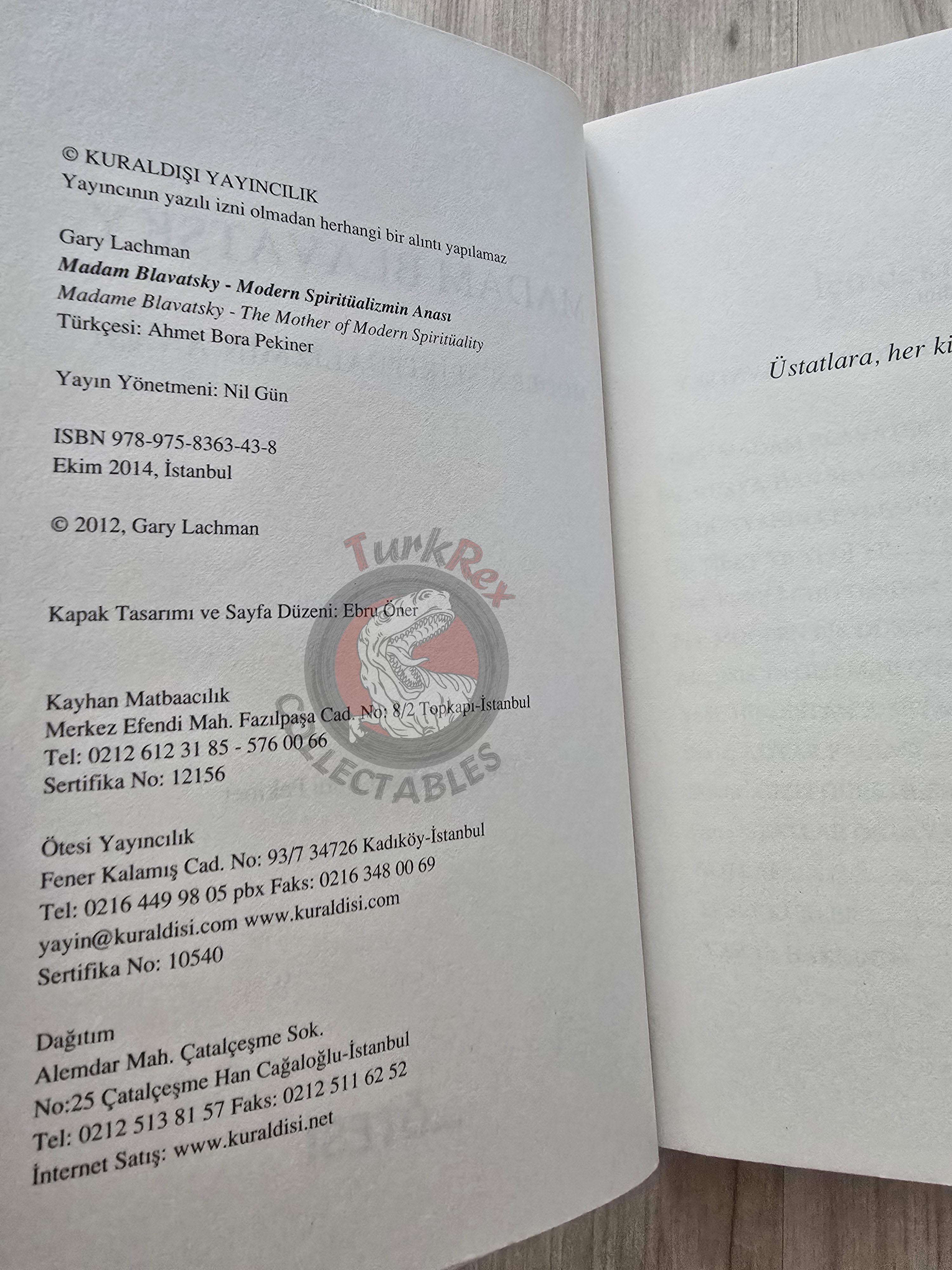 Gary Lachman – Madame Blavatsky: The Mother of Modern Spirituality 2014 Turkish Book Turkey
