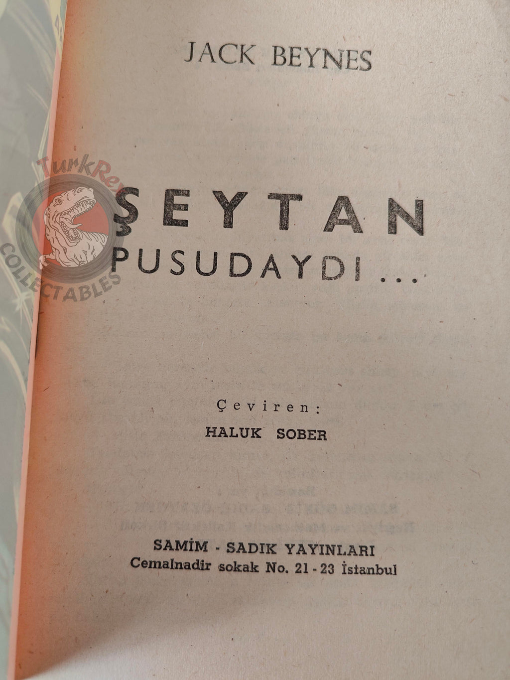 Jack Baynes – Morocco Jones 1954 1st Turkish Book Turkey