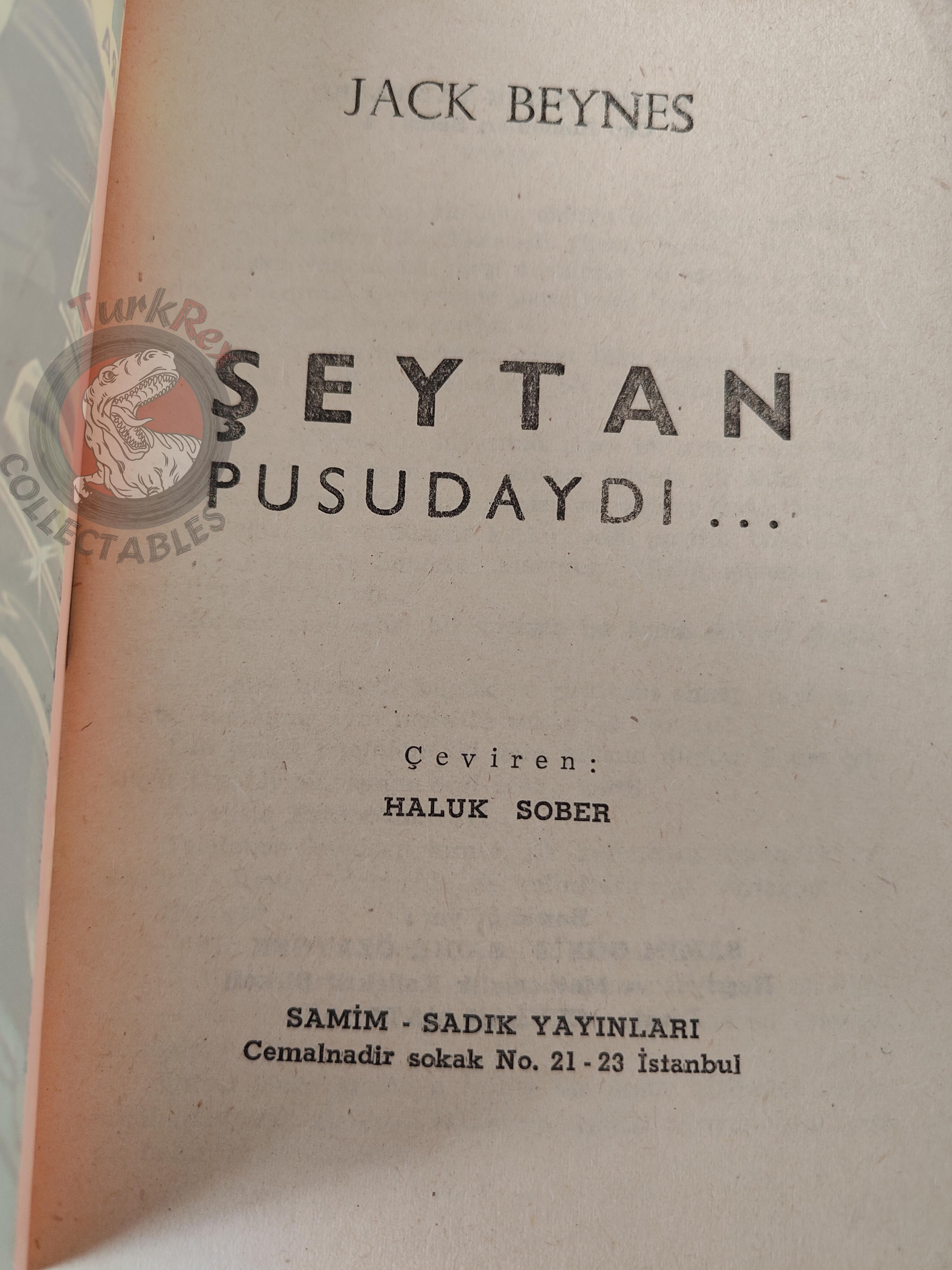Jack Baynes – Morocco Jones 1954 1st Turkish Book Turkey