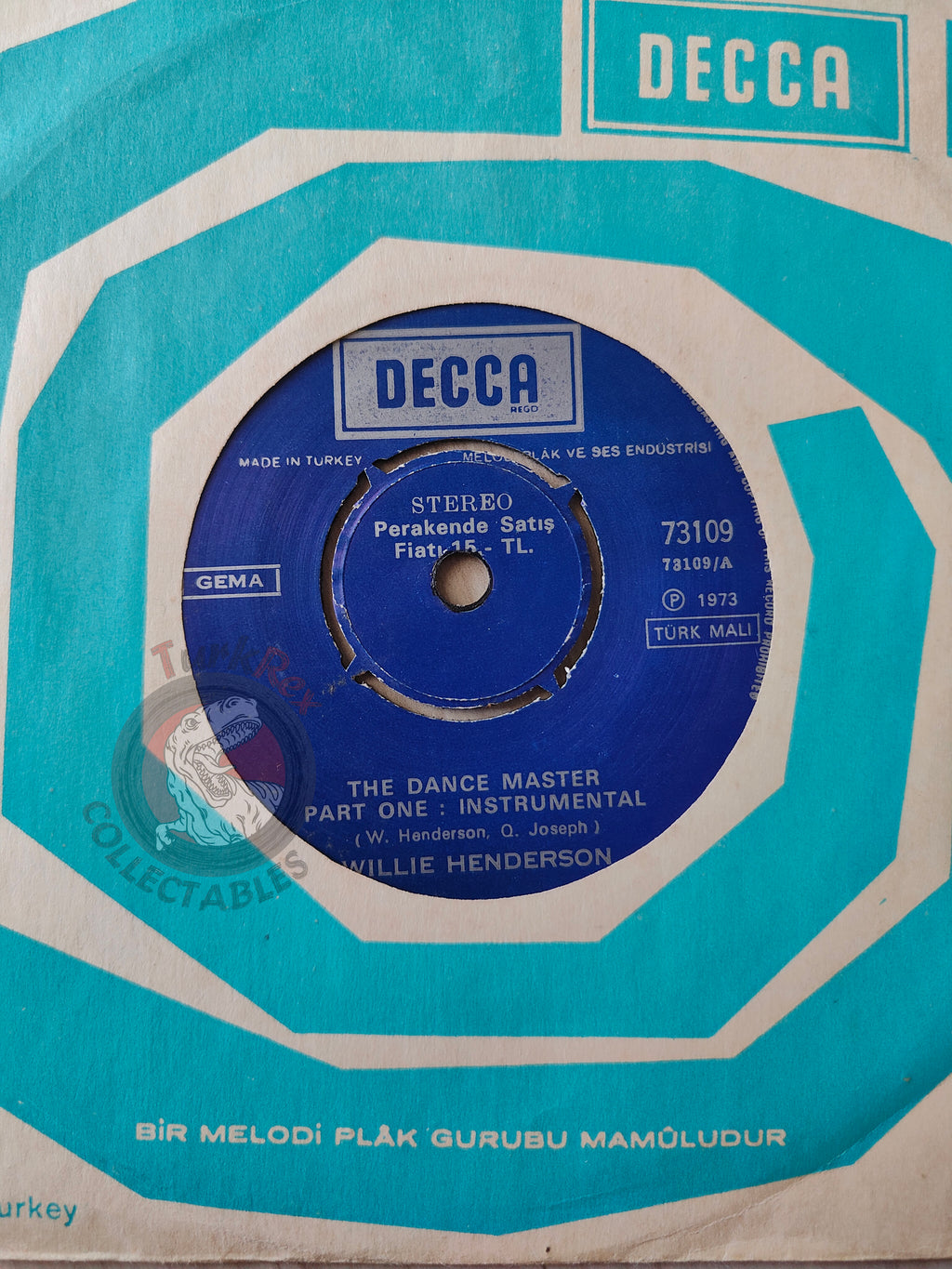 Willie Henderson – The Dance Master 7" Turkish Pressing Vinyl Turkey Edition