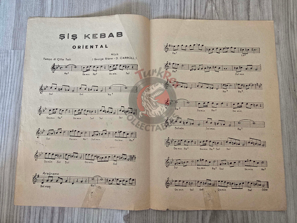 George Stone – Shish Kebab (Şiş) Turkish Vintage Musical Notes Sheet Turkey Oriental