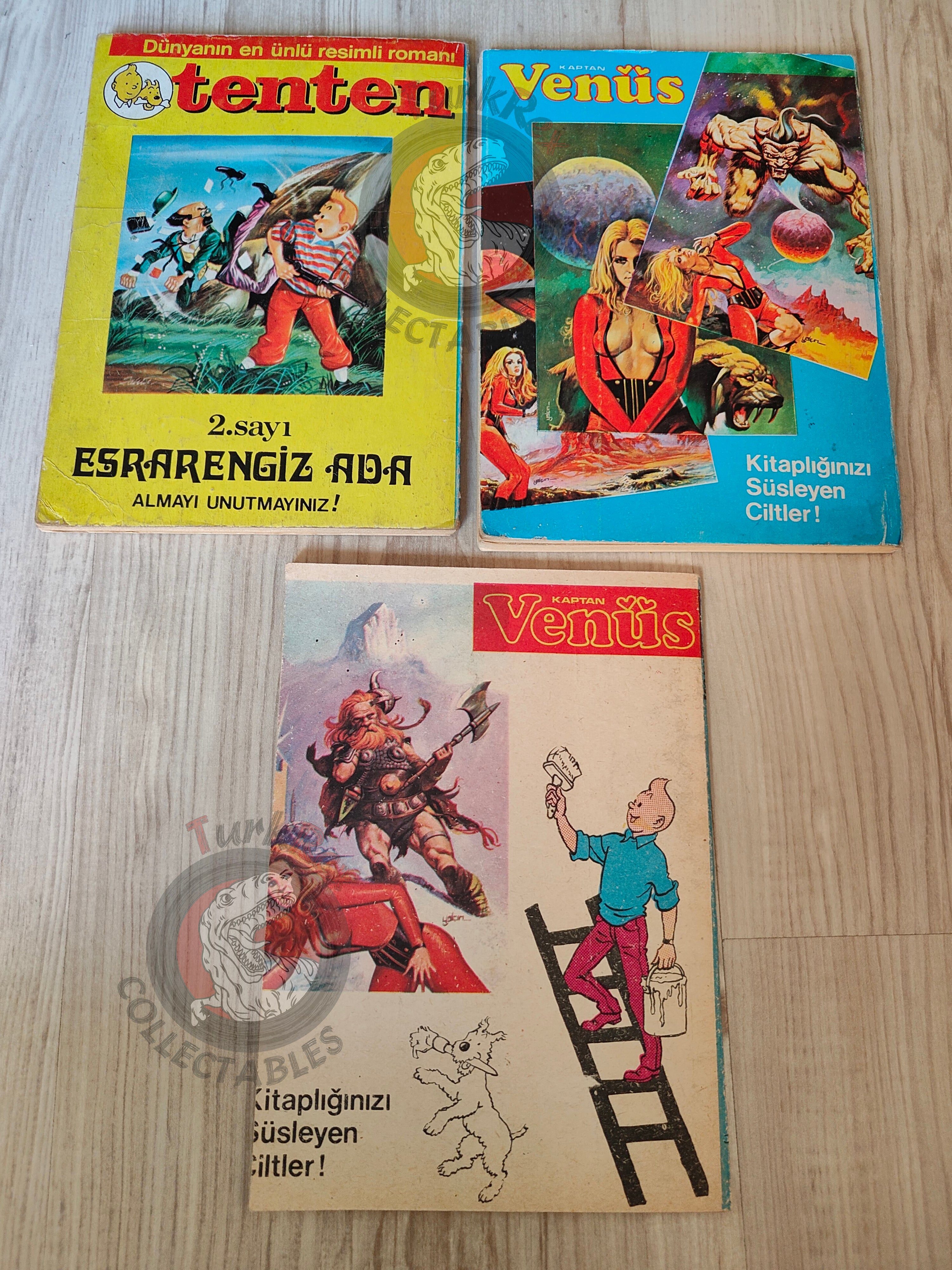 Tintin – The Calculus Affair & The Shooting Star 1980s Turkish Edition Comic Turkey