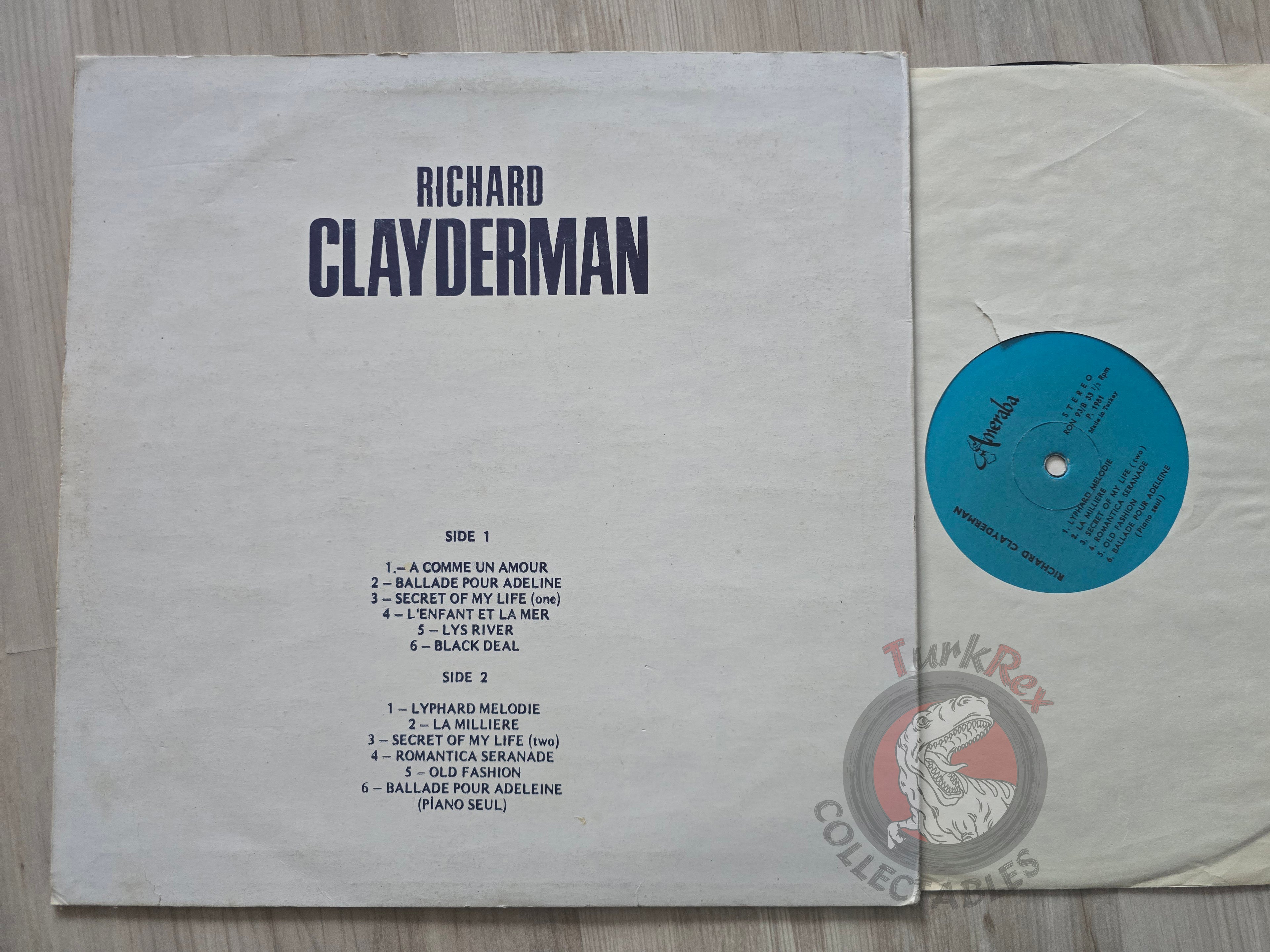 Richard Clayderman – Richard Clayderman Turkish Pressing Vinyl Turkey Edition