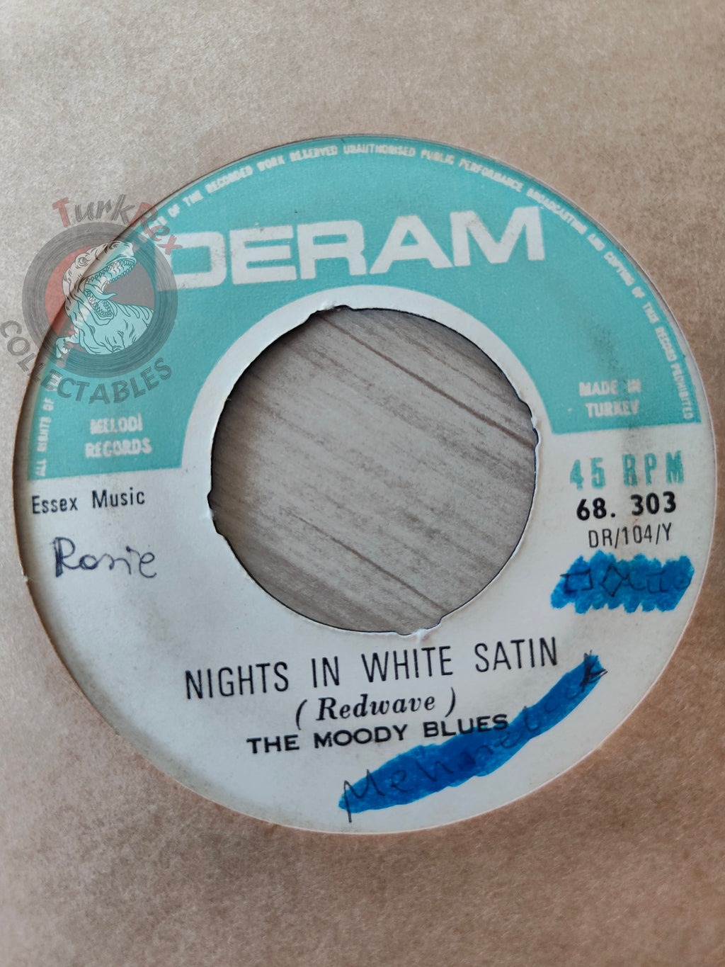 The Moody Blues – Nights In White Satin 7" Turkish Pressing Vinyl Turkey Edition