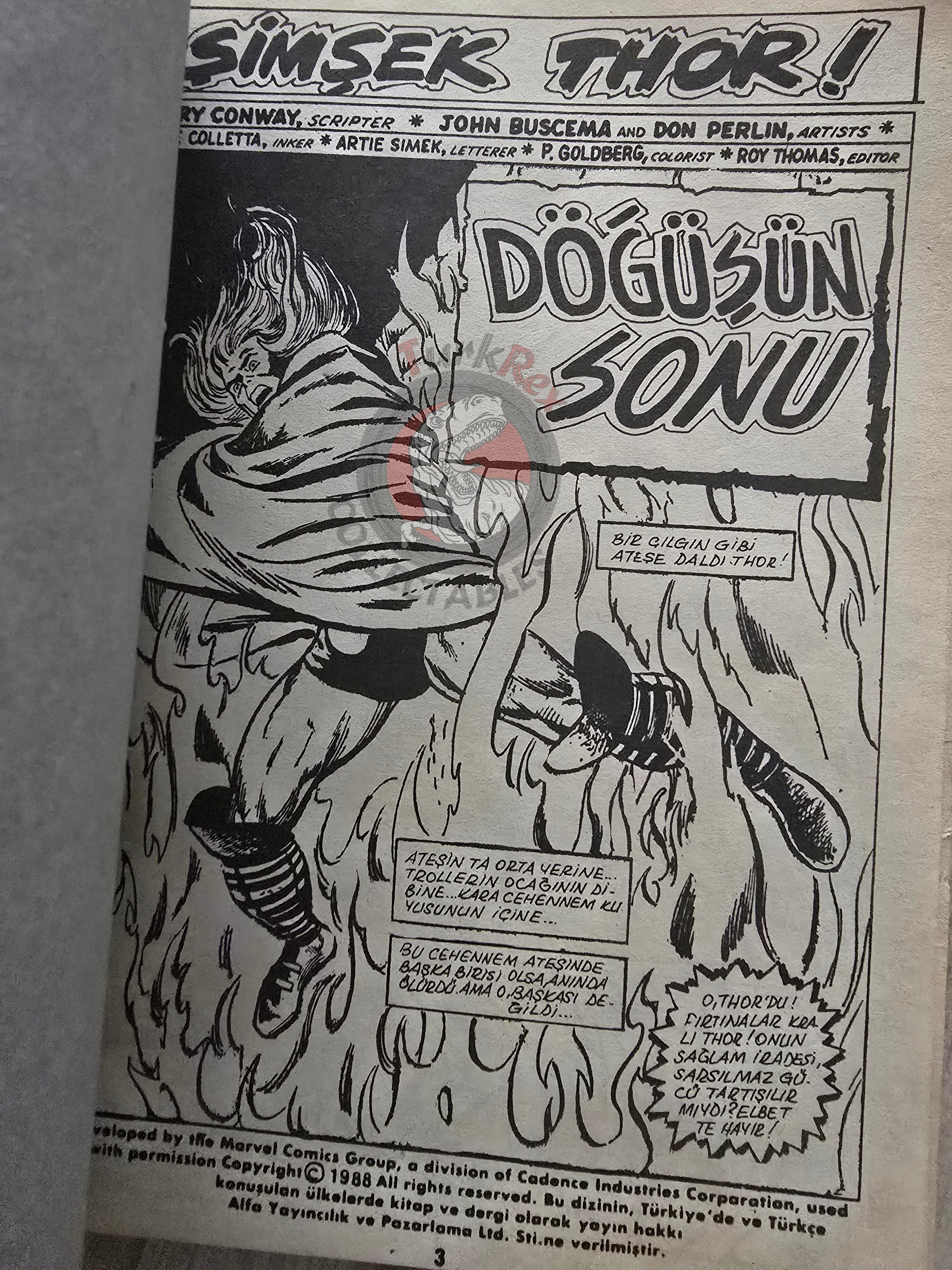 Thor Vol #5 1987 Turkish Comic Turkey The Mighty Thor #211–216 cover #188