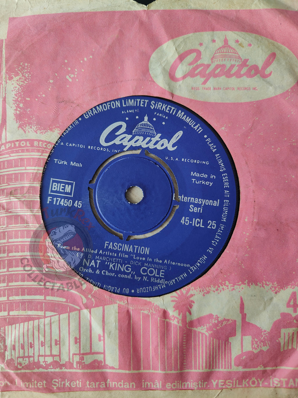 Nat King Cole – Around The World 7" Turkish Pressing Vinyl Turkey Edition