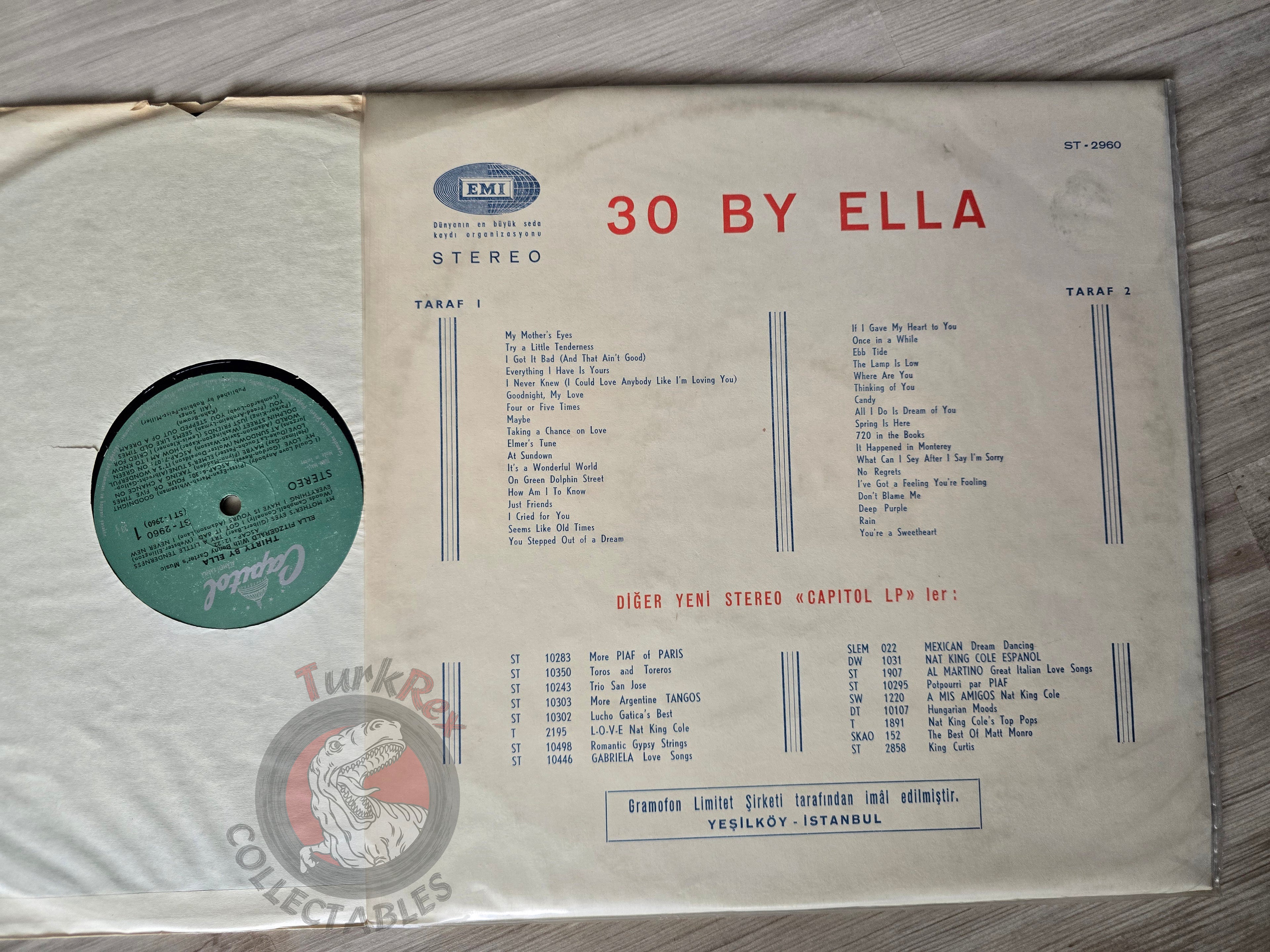 Ella Fitzgerald – 30 By Ella Turkish Pressing Vinyl Turkey Edition