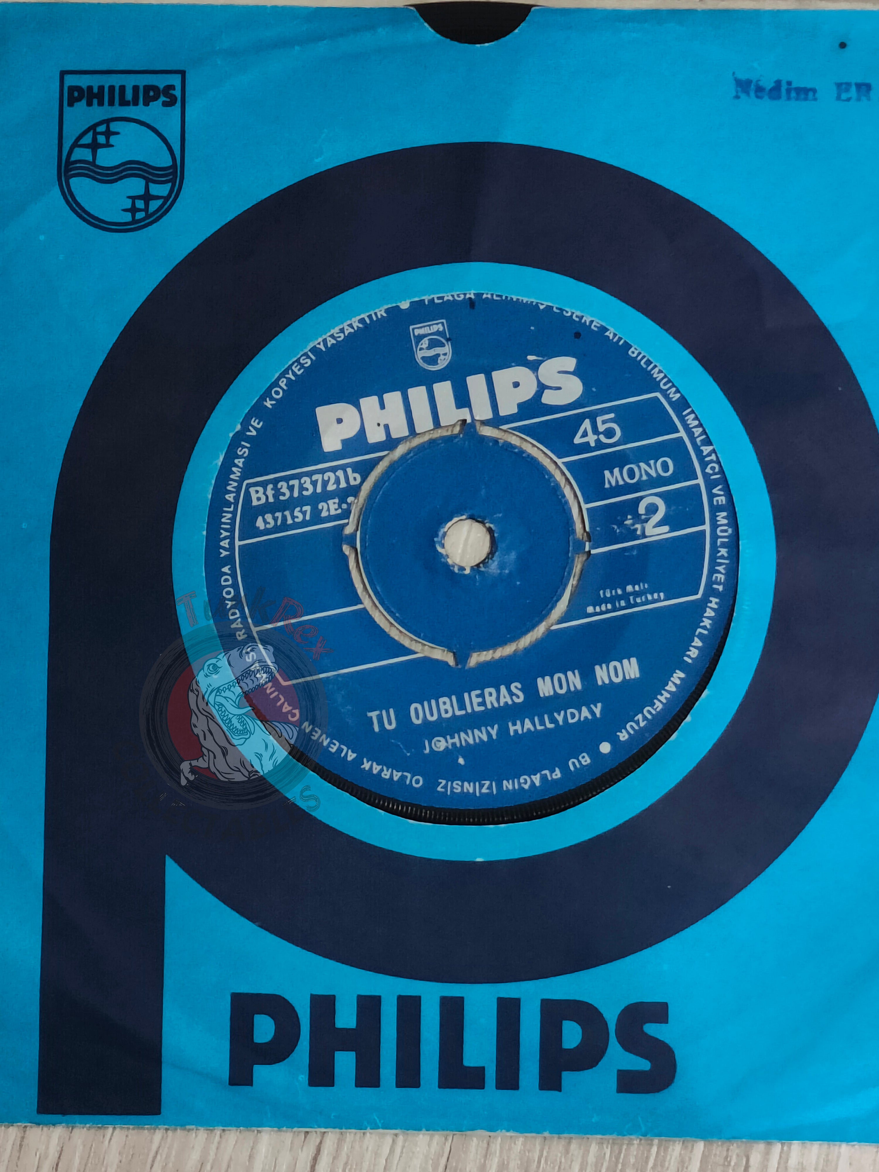 Johnny Hallyday – Le Diable Me Pardonne 7" Turkish Pressing Vinyl Turkey Edition