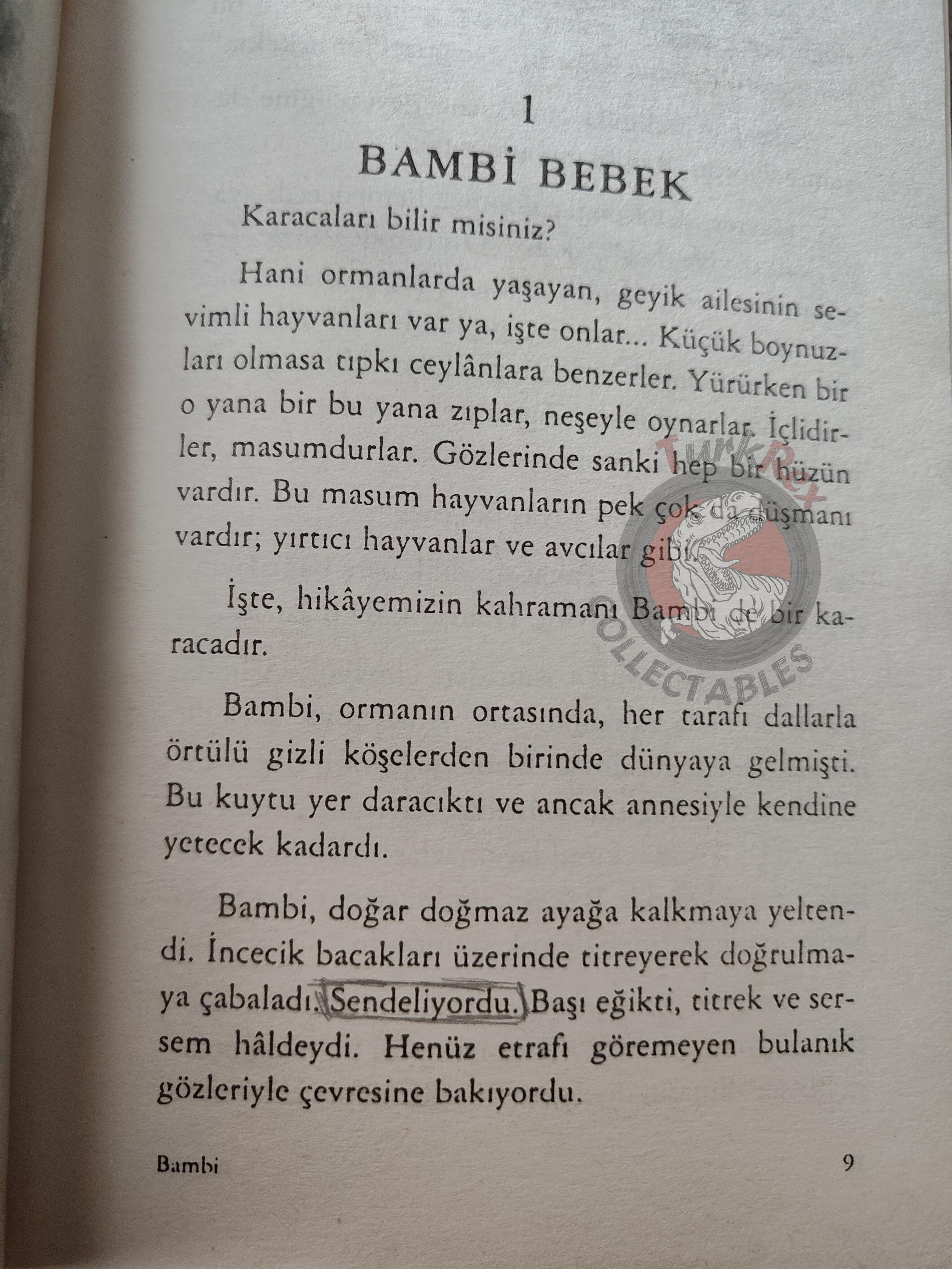 Felix Salten – Bambi 2004 Turkish Book Turkey Illustrated 1