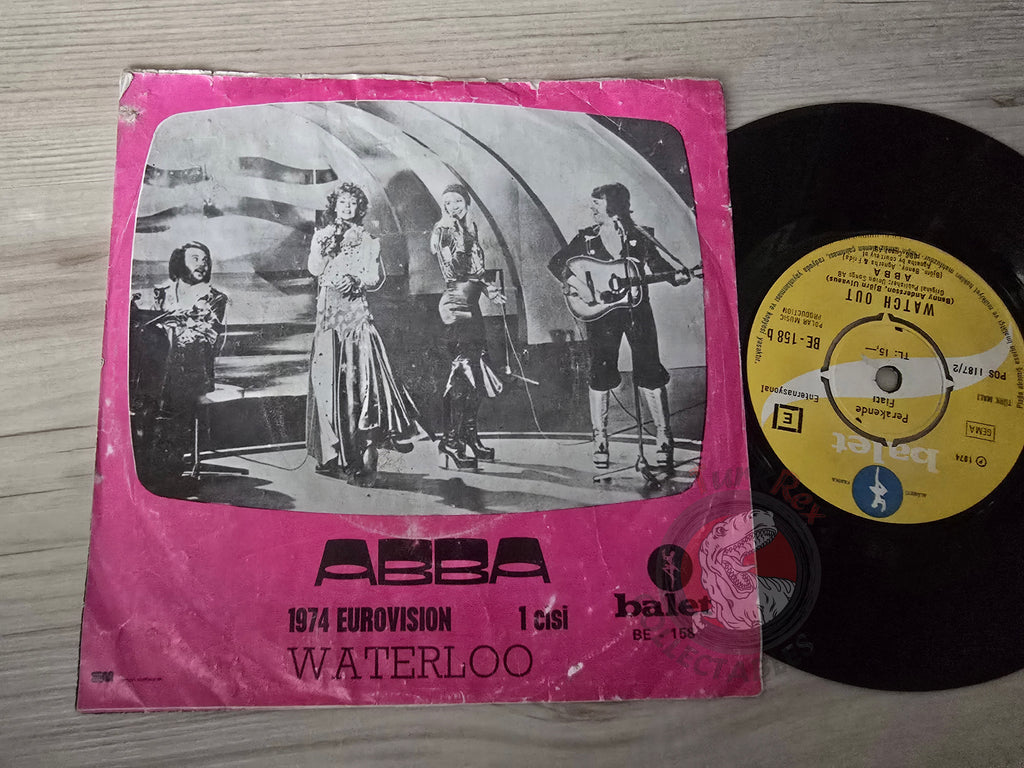 ABBA – Waterloo 7" Turkish Pressing Vinyl Turkey Edition Eurovision 1974