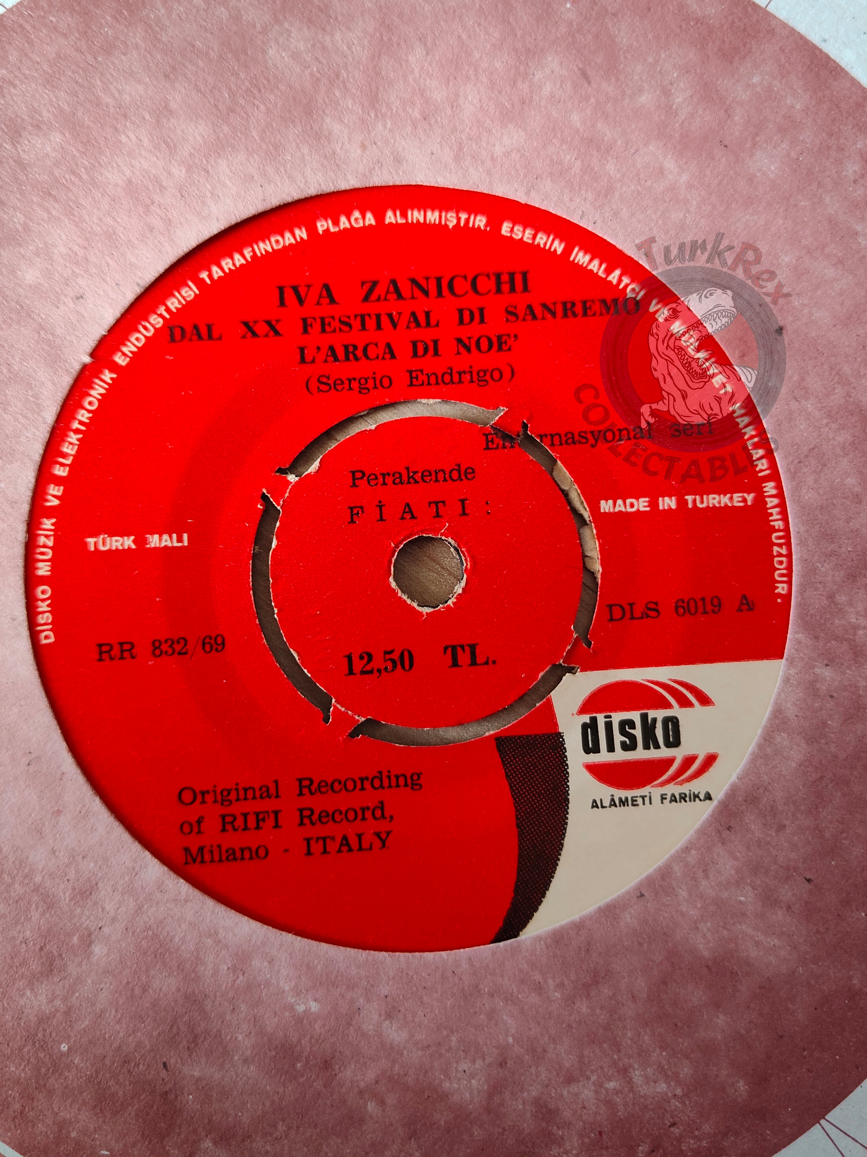 Iva Zanicchi – L'Arca Di Noe 7" Turkish Pressing Vinyl Turkey Edition