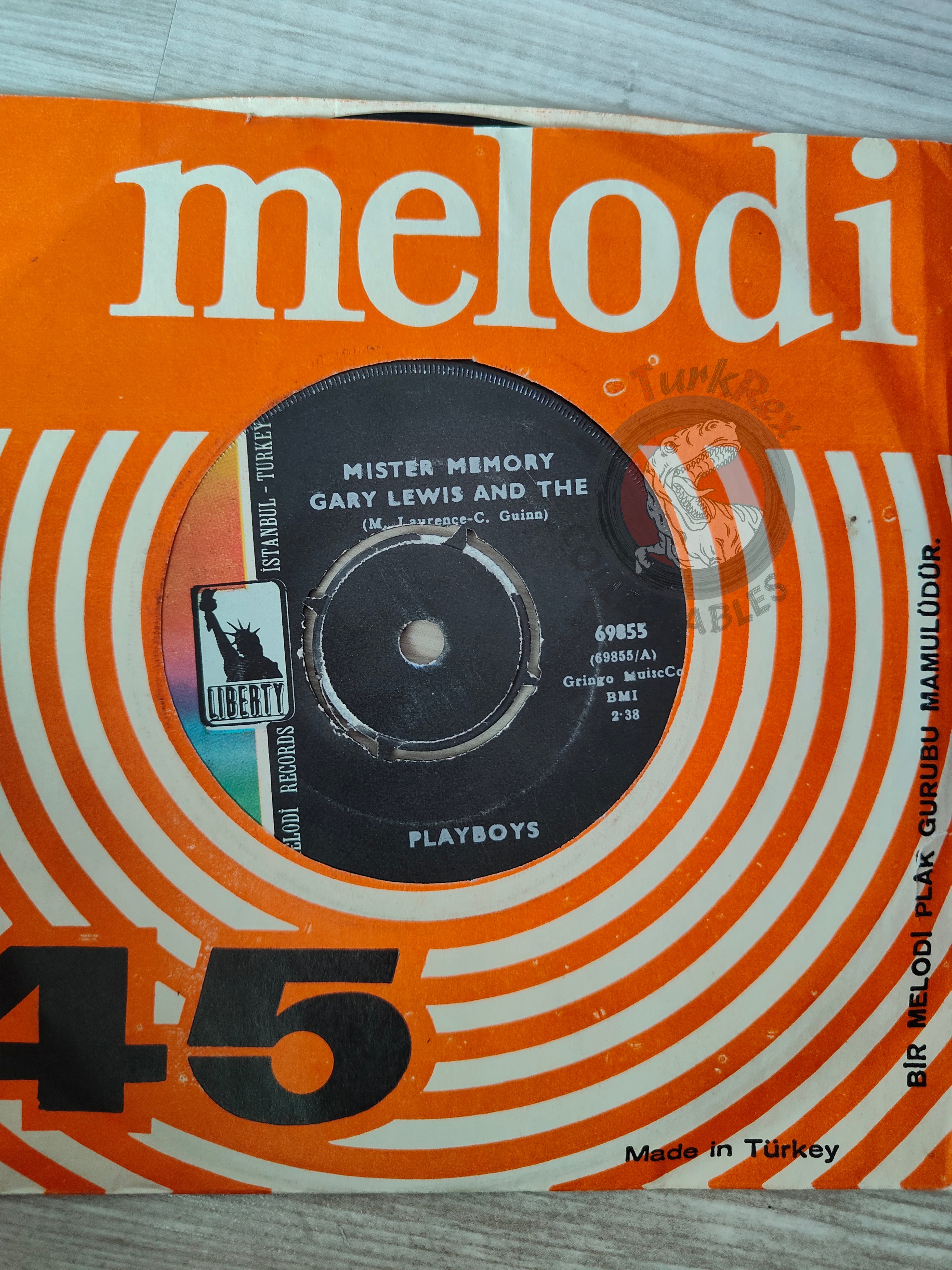 Gary Lewis And The Playboys – Rhythm Of The Rain 7" Turkish Pressing Vinyl Turkey Edition