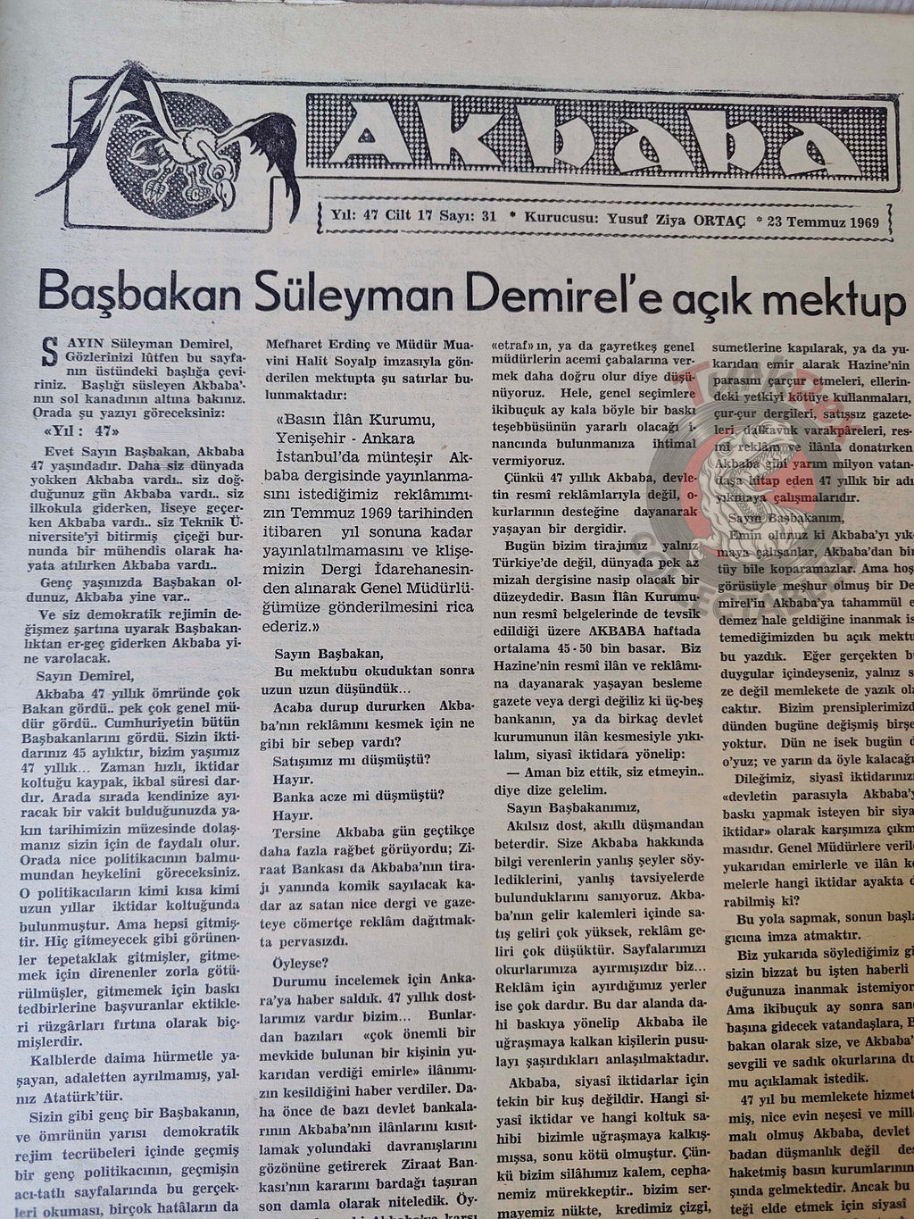 Akbaba 1969 Apollo 11 Moon Turkish Magazine Turkey The Moon Special Issue Space
