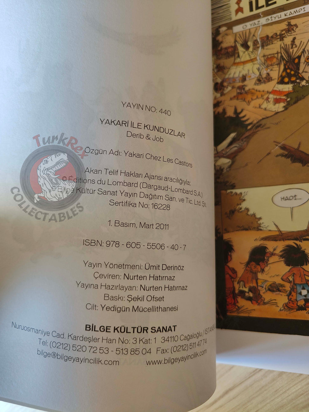 Yakari #3 Chez Les Castors Turkish Comic Turkey Derib + Job