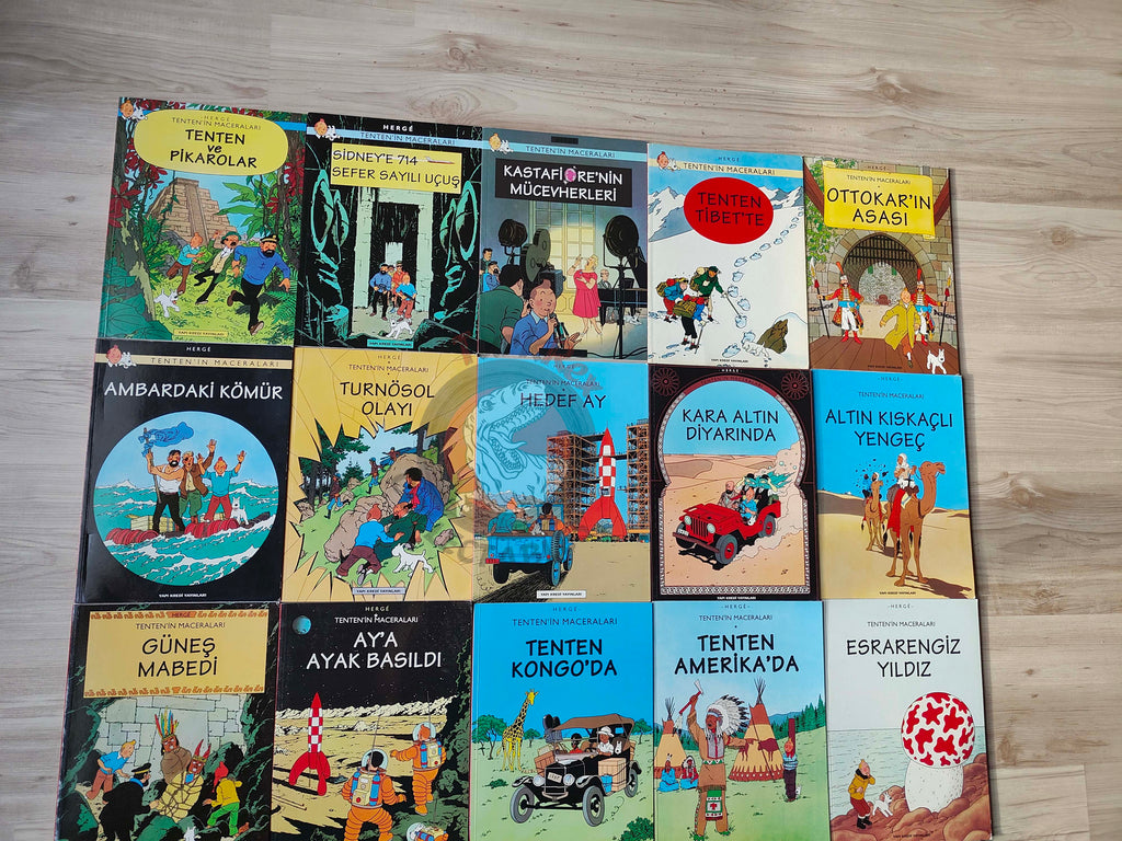 Tintin – Lot of 22 Complete Set 1994 - 1998 Turkish Edition Comic Turkey YKY