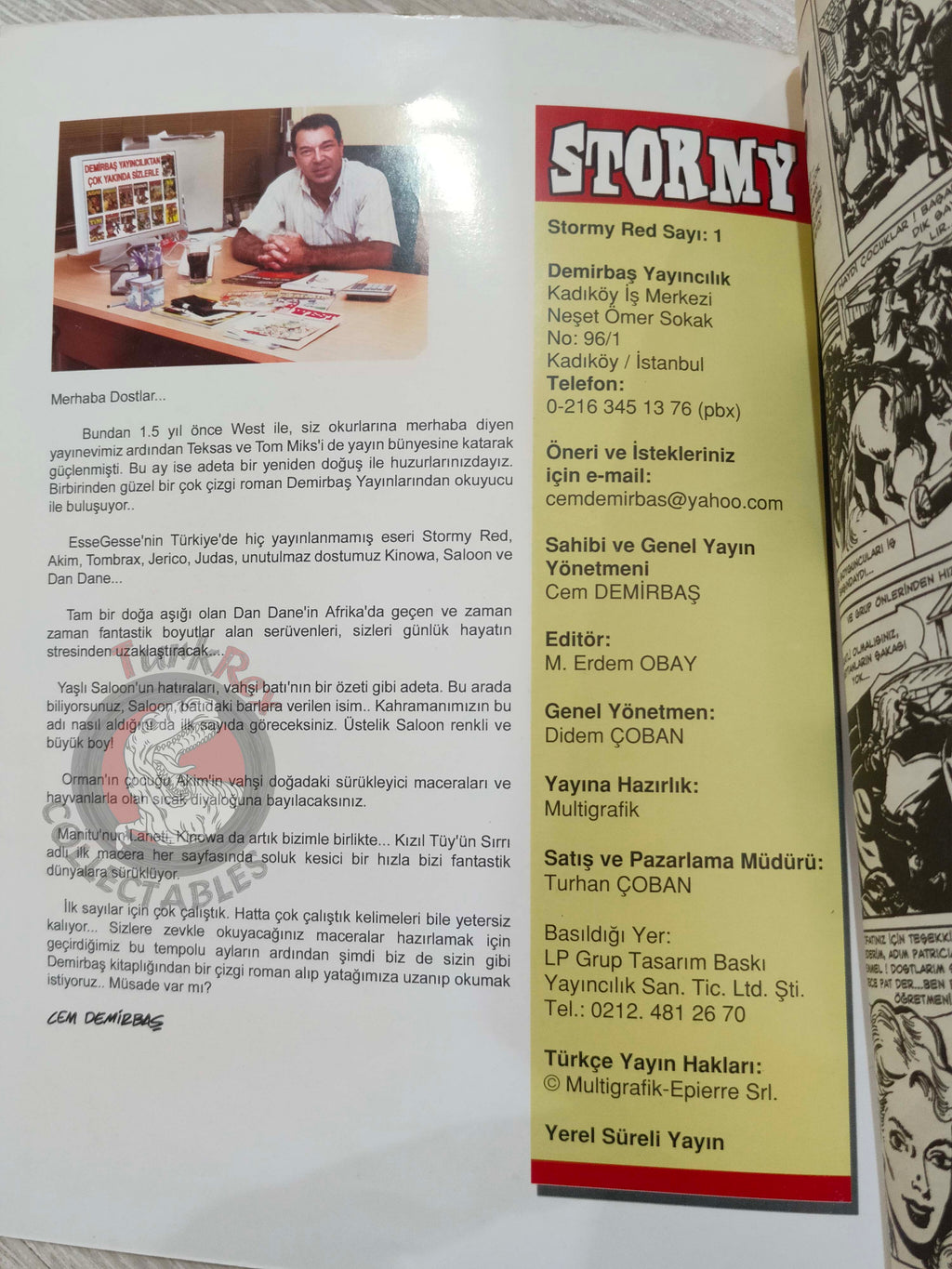 Stormy Red #1 Turkish Comic Turkey EsseGesse