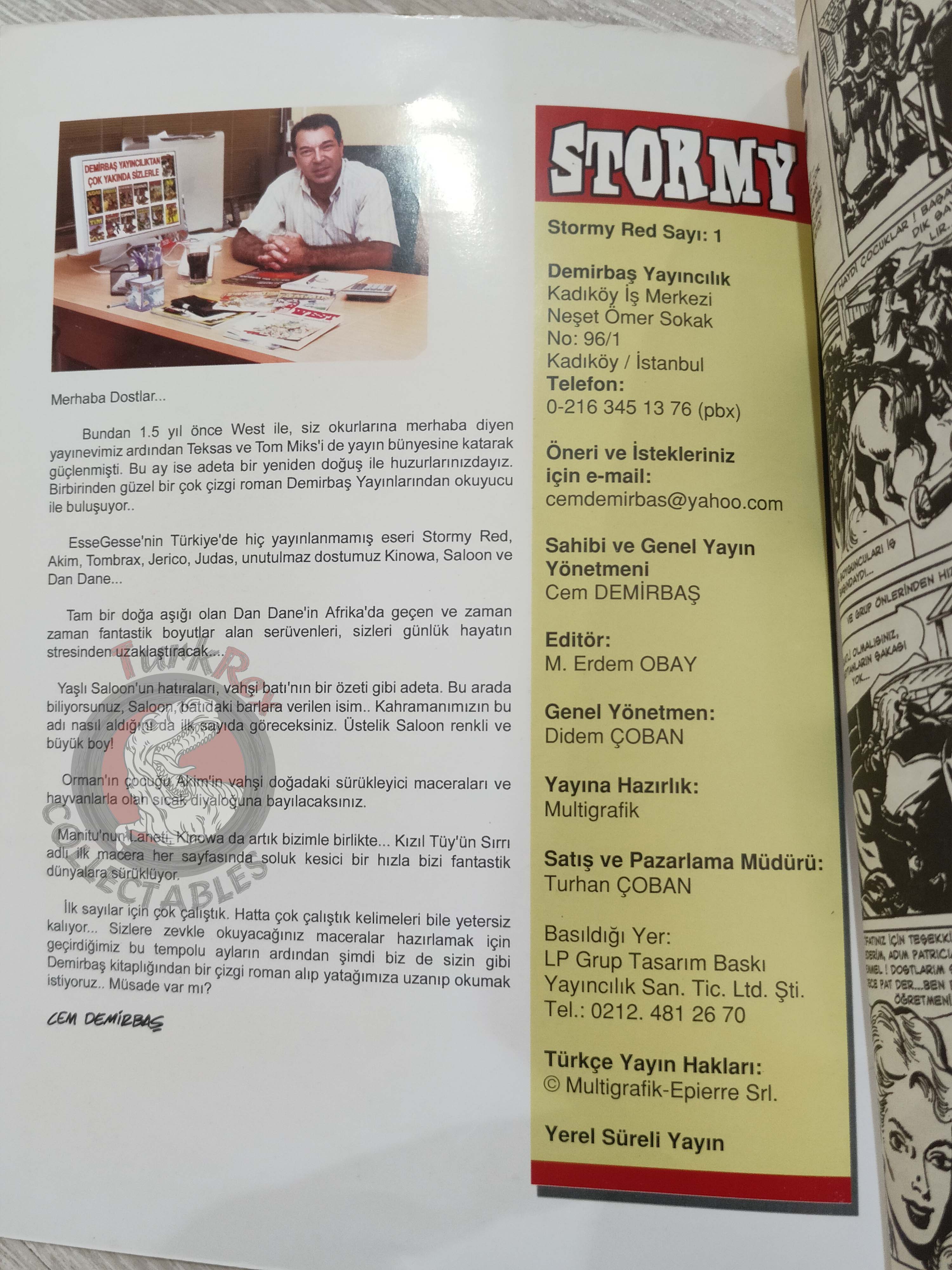 Stormy Red #1 Turkish Comic Turkey EsseGesse