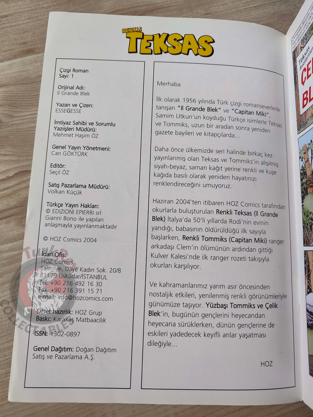 Il Grande Blek #1 Trappers alla Riscossa 2004 Turkish Comic Turkey EsseGesse