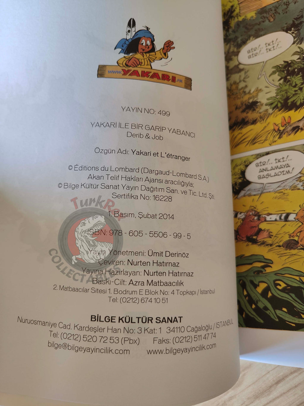 Yakari #7 L'étranger Turkish Comic Turkey Derib + Job