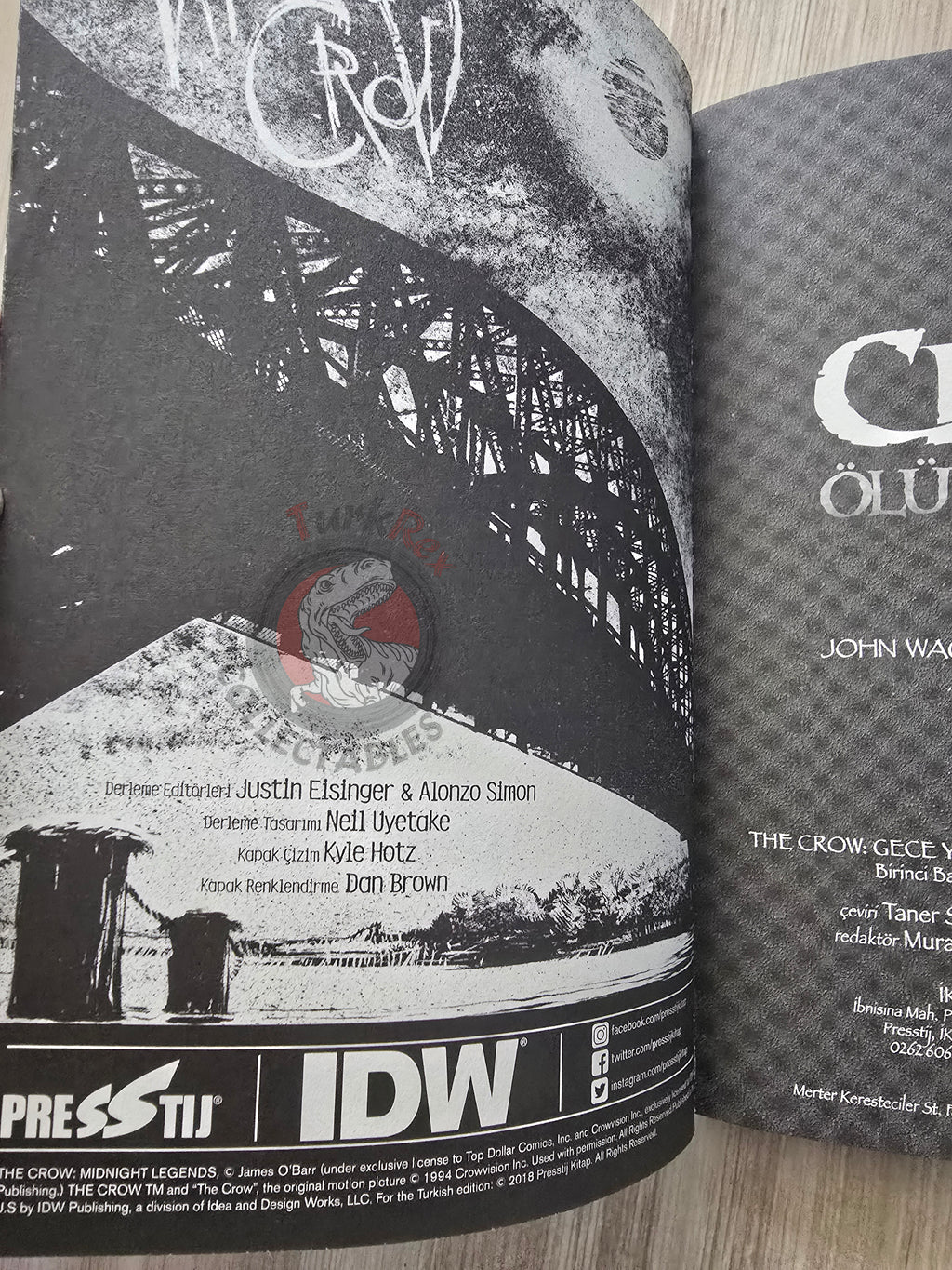 The Crow Midnight Legends Vol #1 Dead Time Turkish Comic Turkey