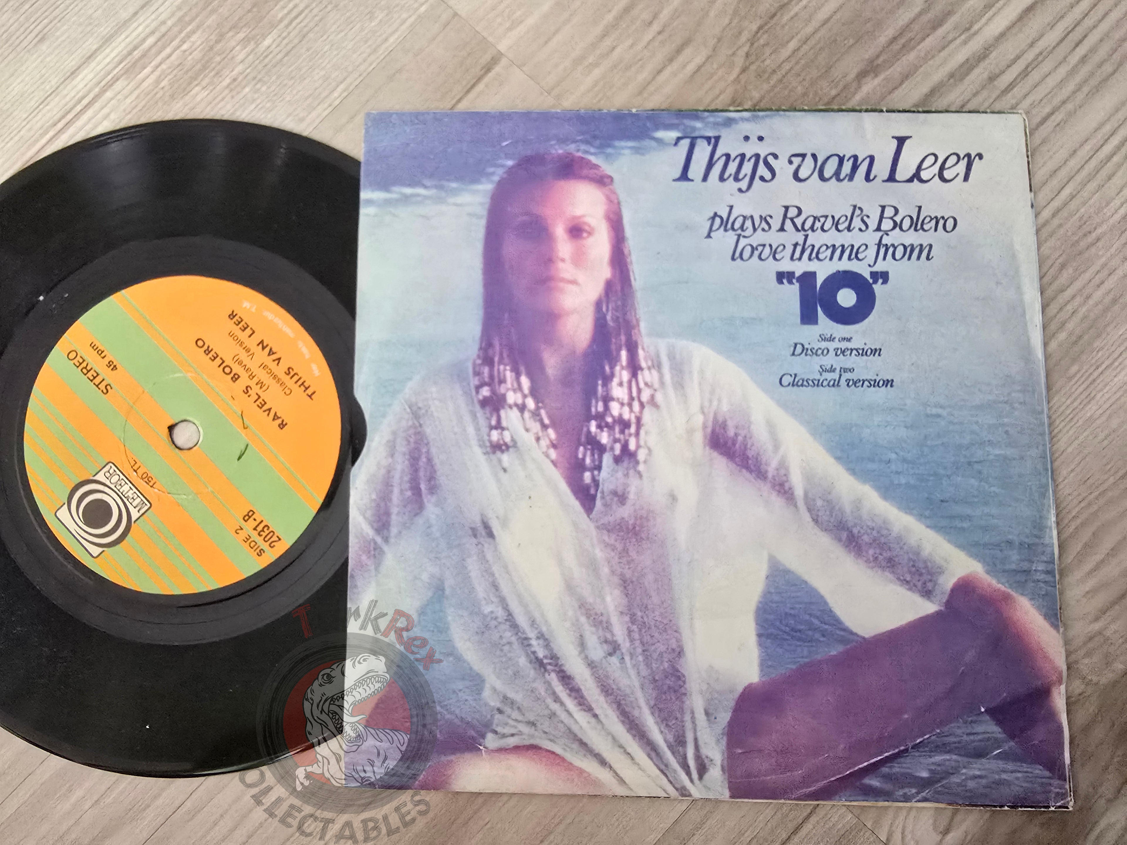 Thijs van Leer – Plays Ravel's Bolero (Love Theme From "10") 7" Turkish Pressing Vinyl Turkey Edition