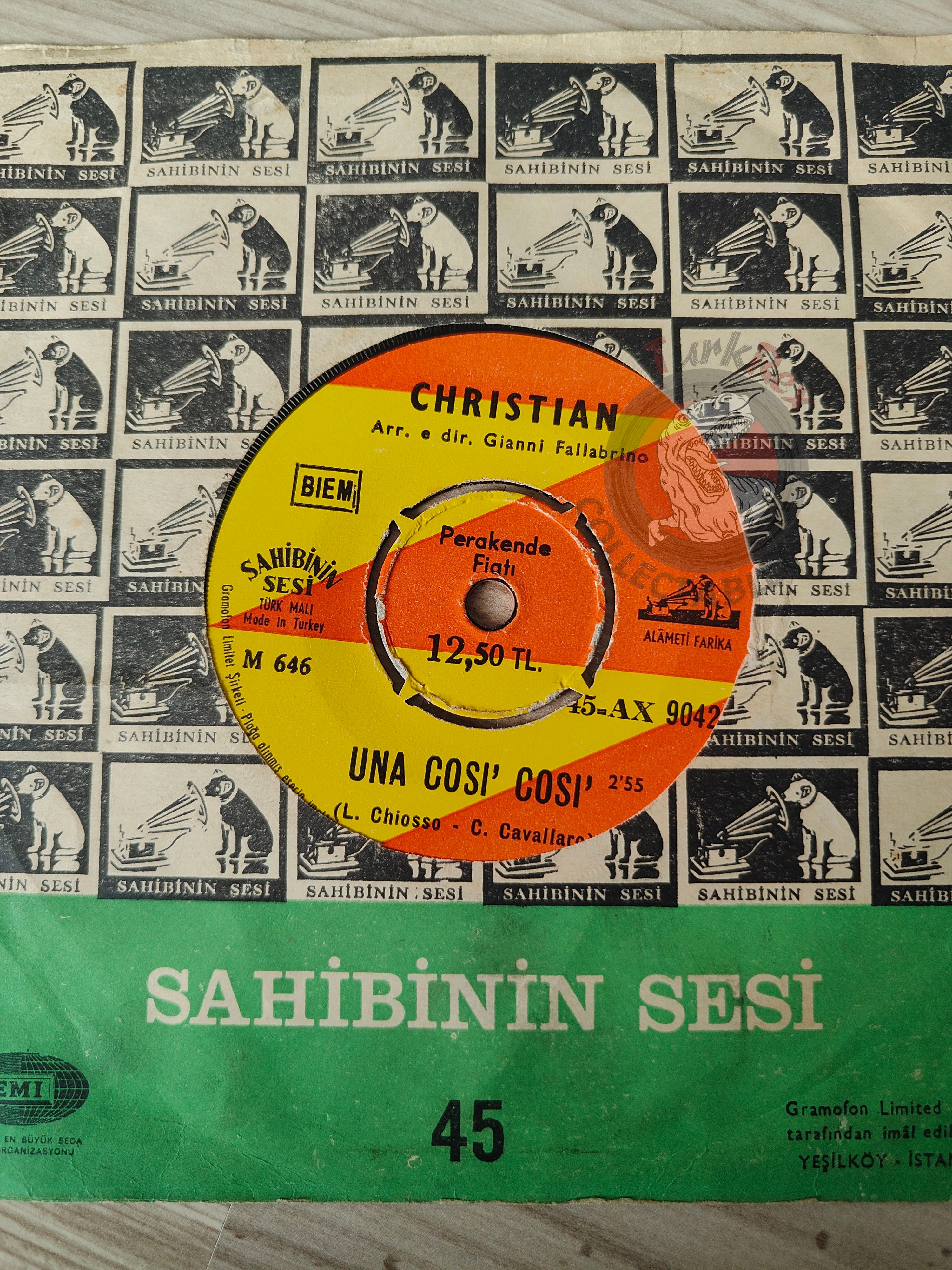 Christian – Una Cosi Cosi 7" Turkish Pressing Vinyl Turkey Edition