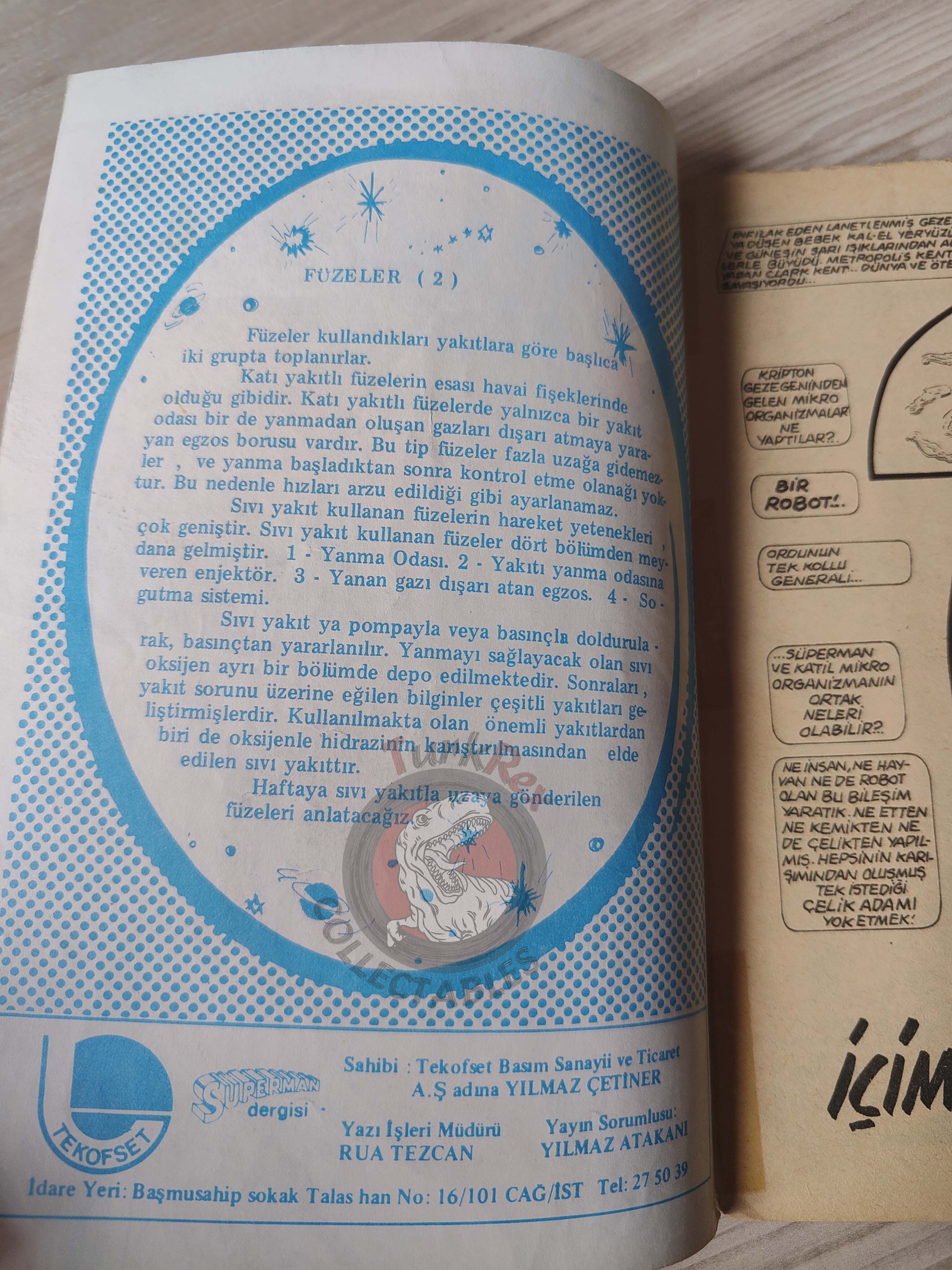 Superman #7 1979 Turkish Comic Turkey #329 Superboy #232 Fuss Pot Norman Mansbridge