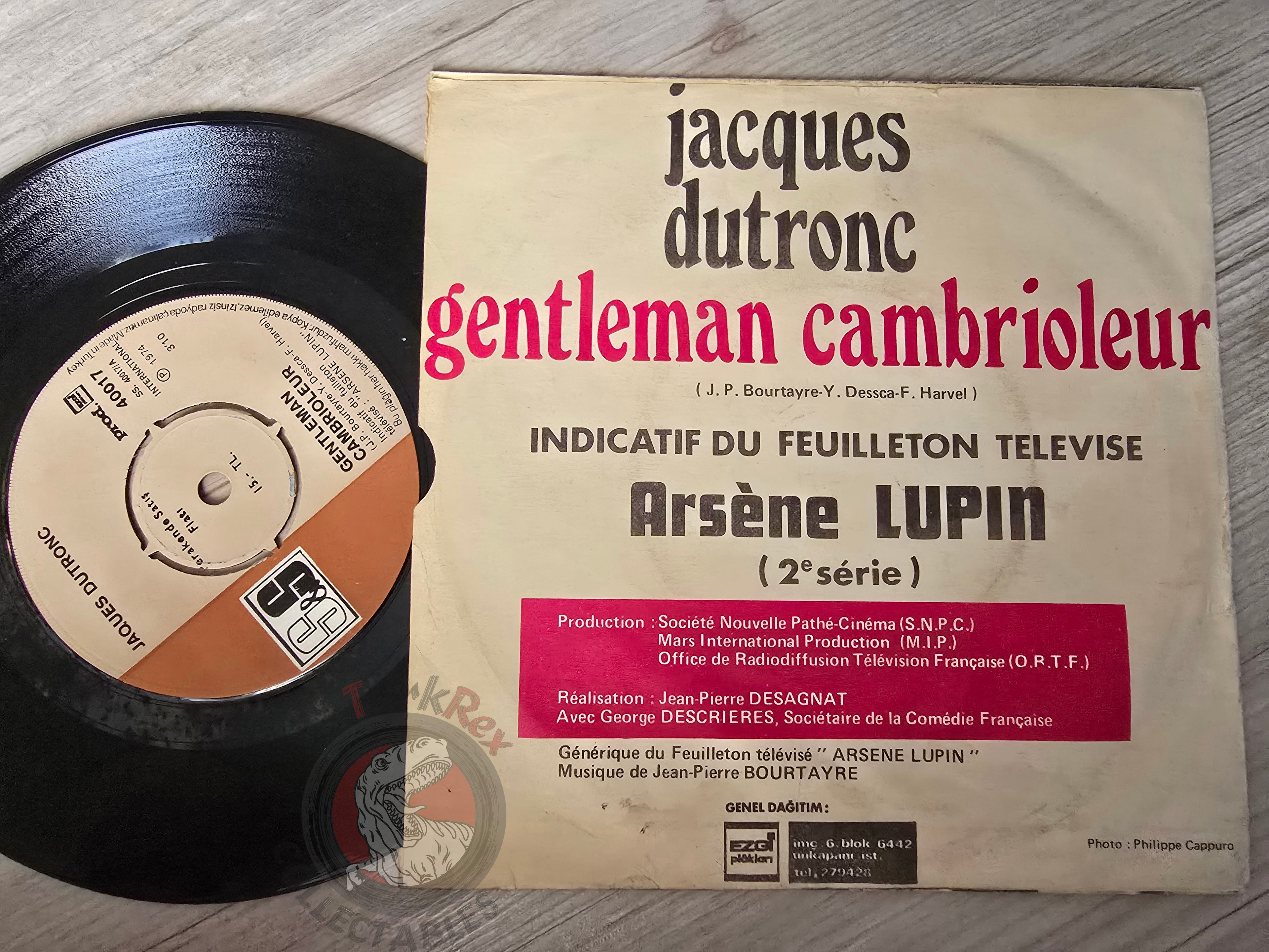 Jacques Dutronc – Gentleman Cambrioleur 7" Turkish Pressing Vinyl Turkey Edition