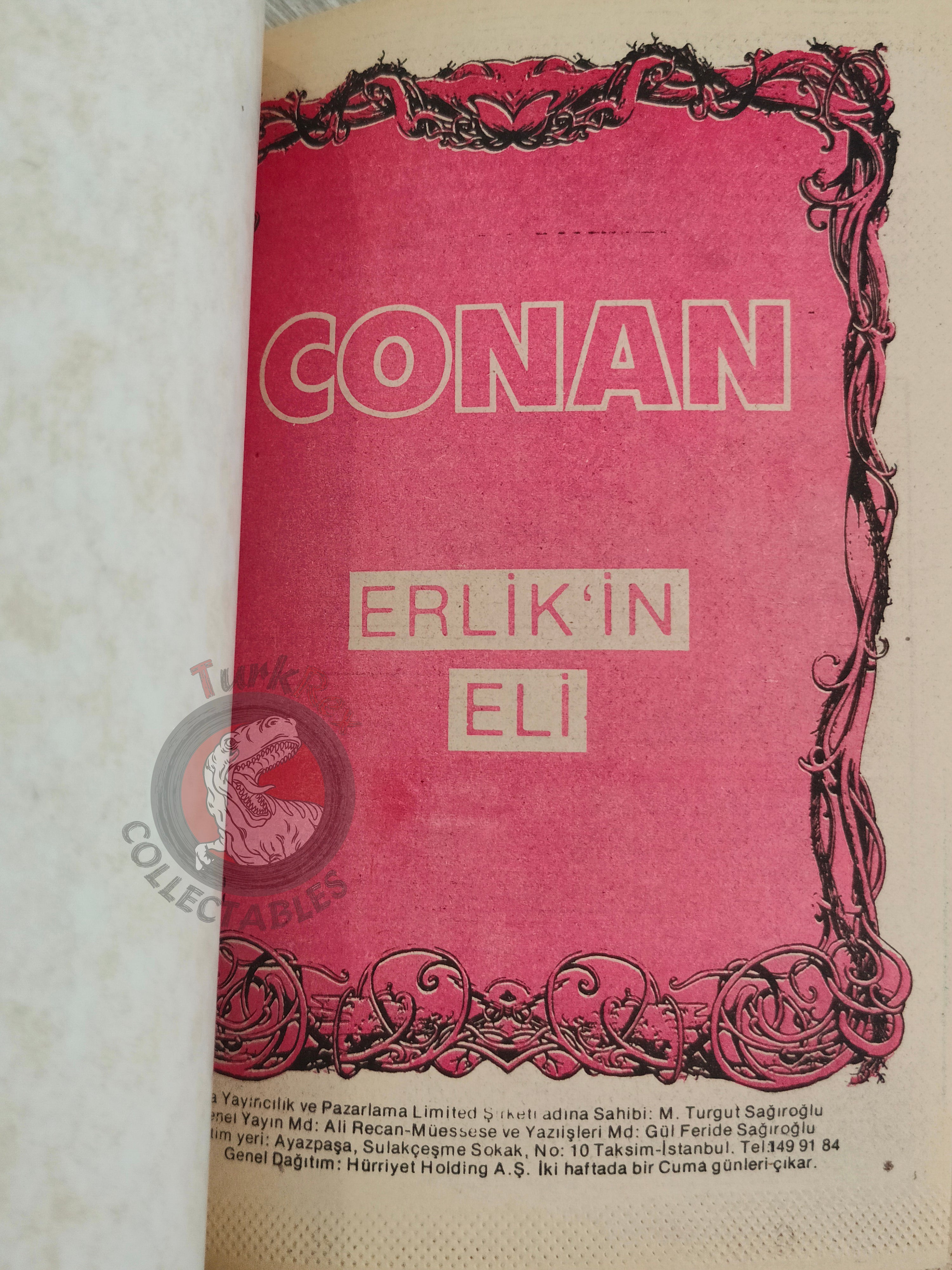 Conan Renkli #6 Turkish Comic Turkey The Savage Sword of #19 CTB #120 Movie