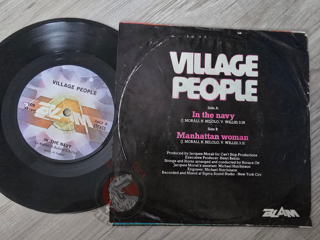 Village People – In The Navy 7" Turkish Pressing Vinyl Turkey Edition