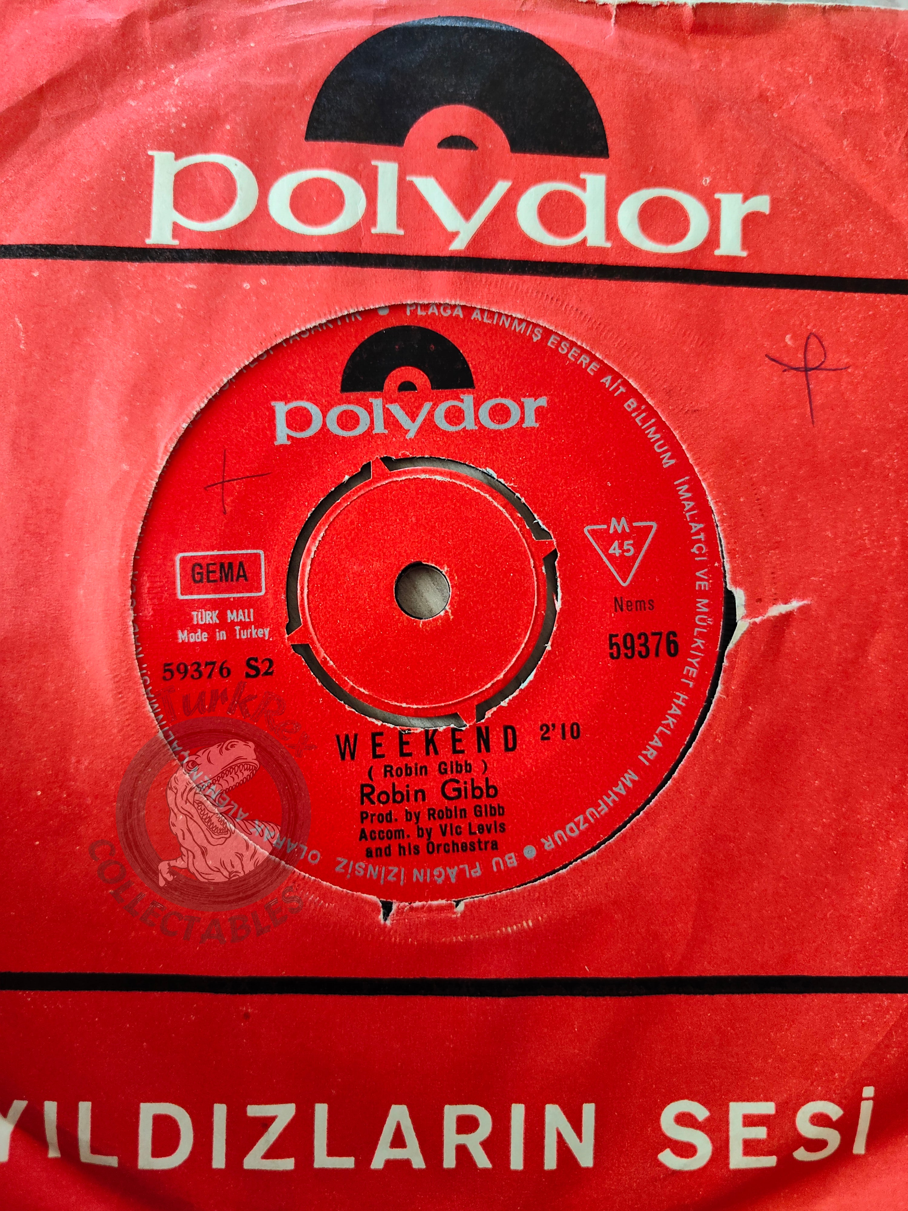 Robin Gibb – One Million Years 7" Turkish Pressing Vinyl Turkey Edition