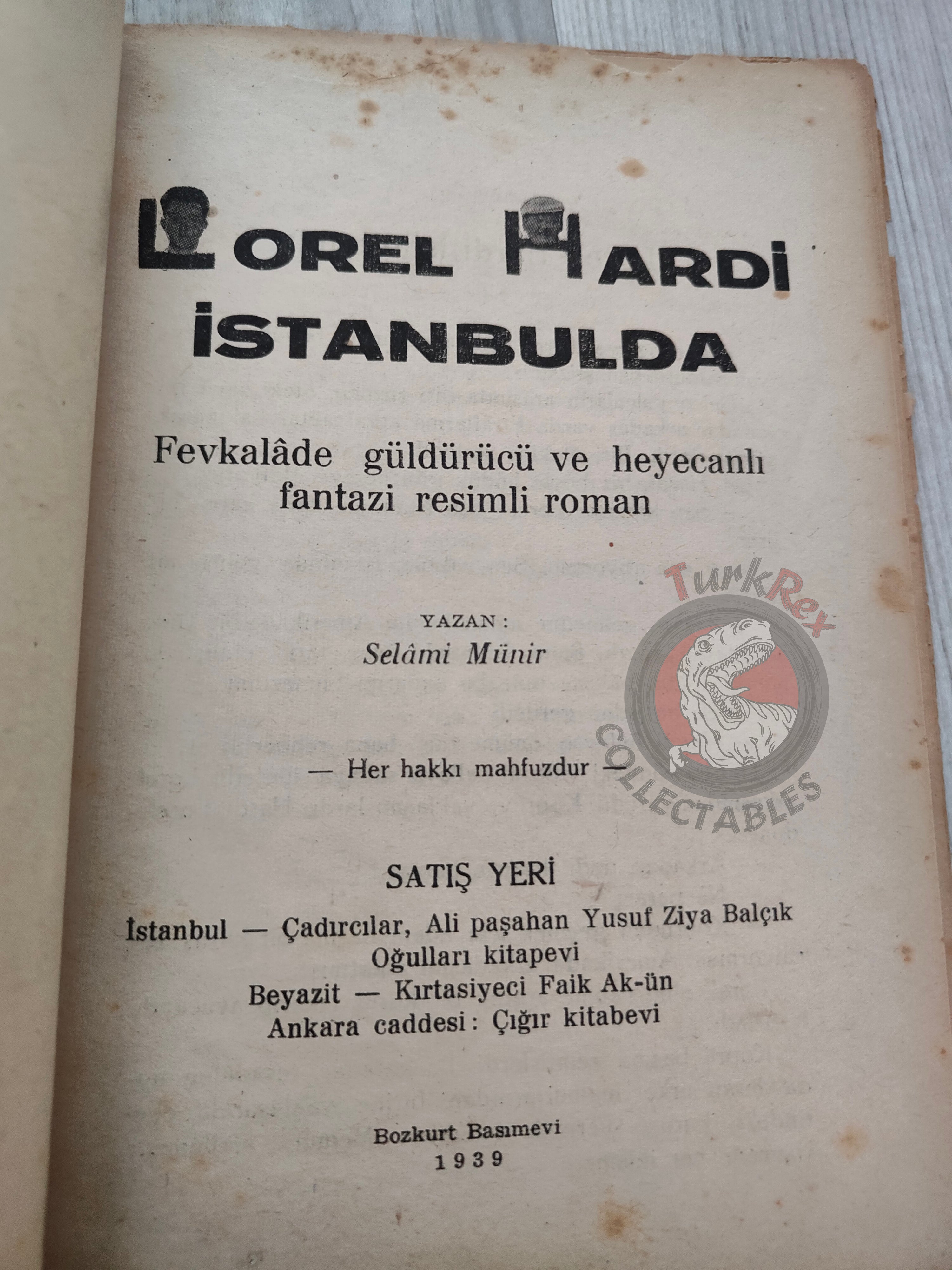 Laurel Hardy In Istanbul 1939 Turkish Book Turkey Hollywood