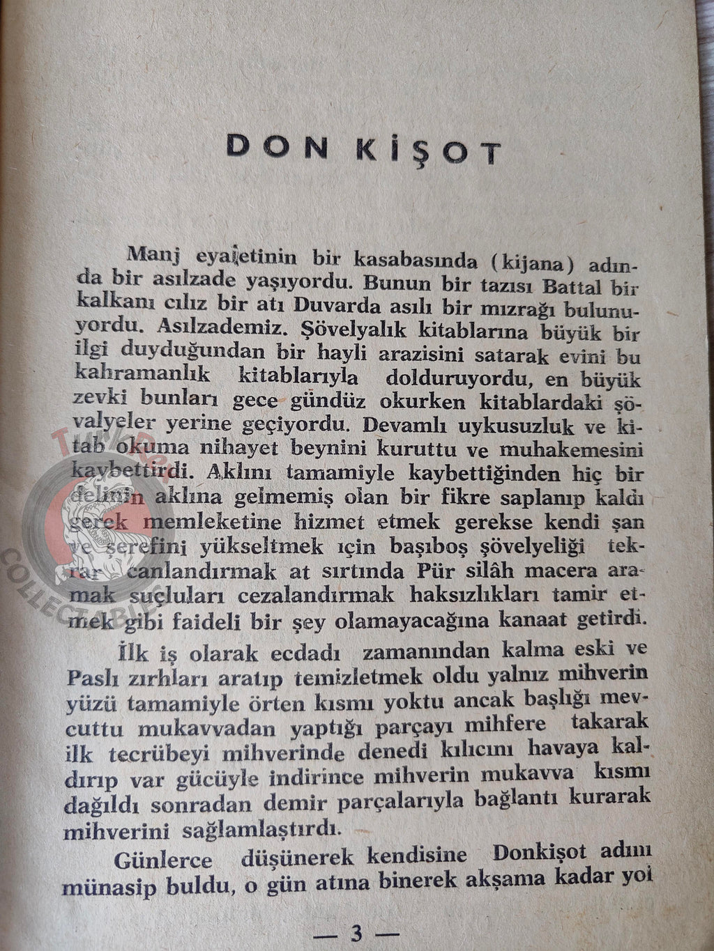 Miguel de Cervantes – Don Quixote 1966 Turkish Book Turkey Illustrated