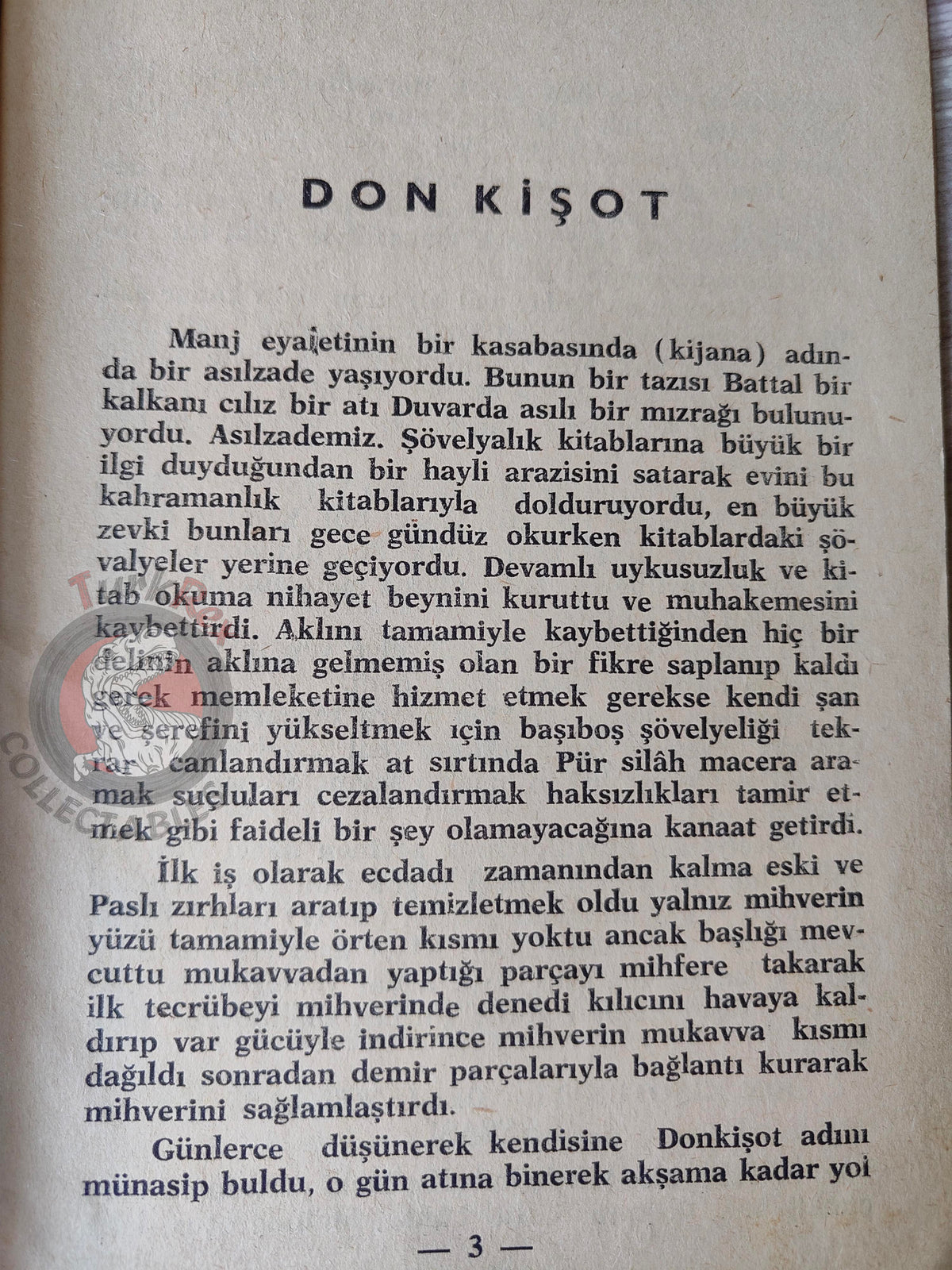 Miguel de Cervantes – Don Quixote 1966 Turkish Book Turkey Illustrated