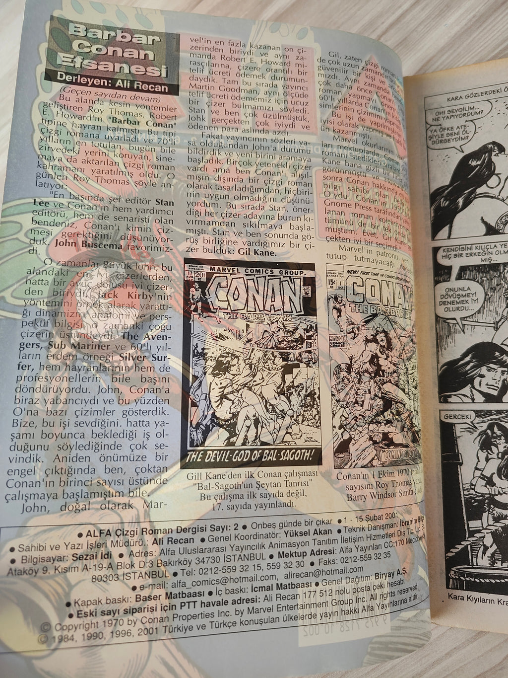 Conan The Barbarian #2 2001 Turkish Comic Turkey #61 #62 #63