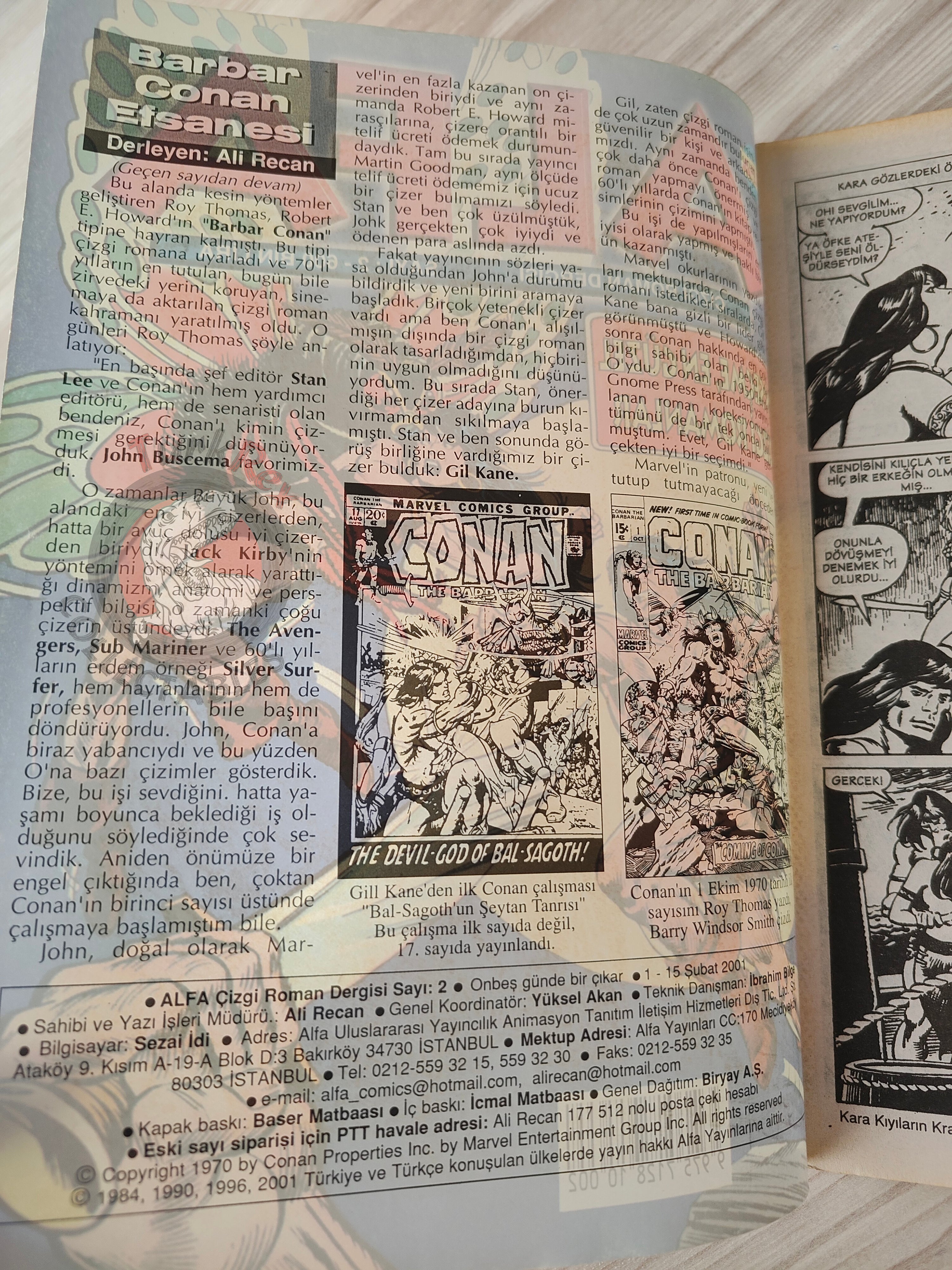 Conan The Barbarian #2 2001 Turkish Comic Turkey #61 #62 #63