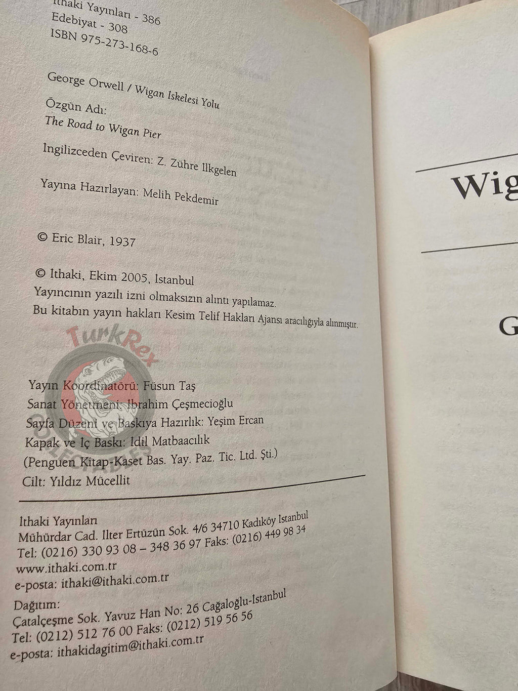 George Orwell – The Road to Wigan Pier 2005 Turkish Book Turkey