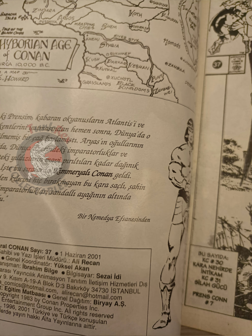 Kral Conan #37 King Conan #29 #30 Turkish Comic Turkey Ken Kelly Prince Conn